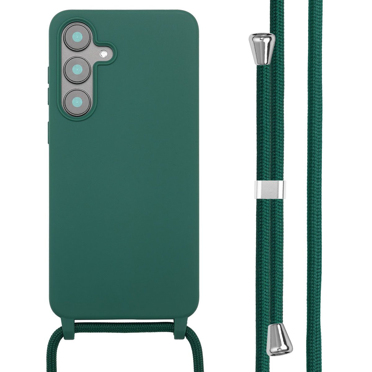 imoshion Handyhülle imoshion SilikonHülle mit Band Samsung Galaxy S25 FE - Dunkelgrün