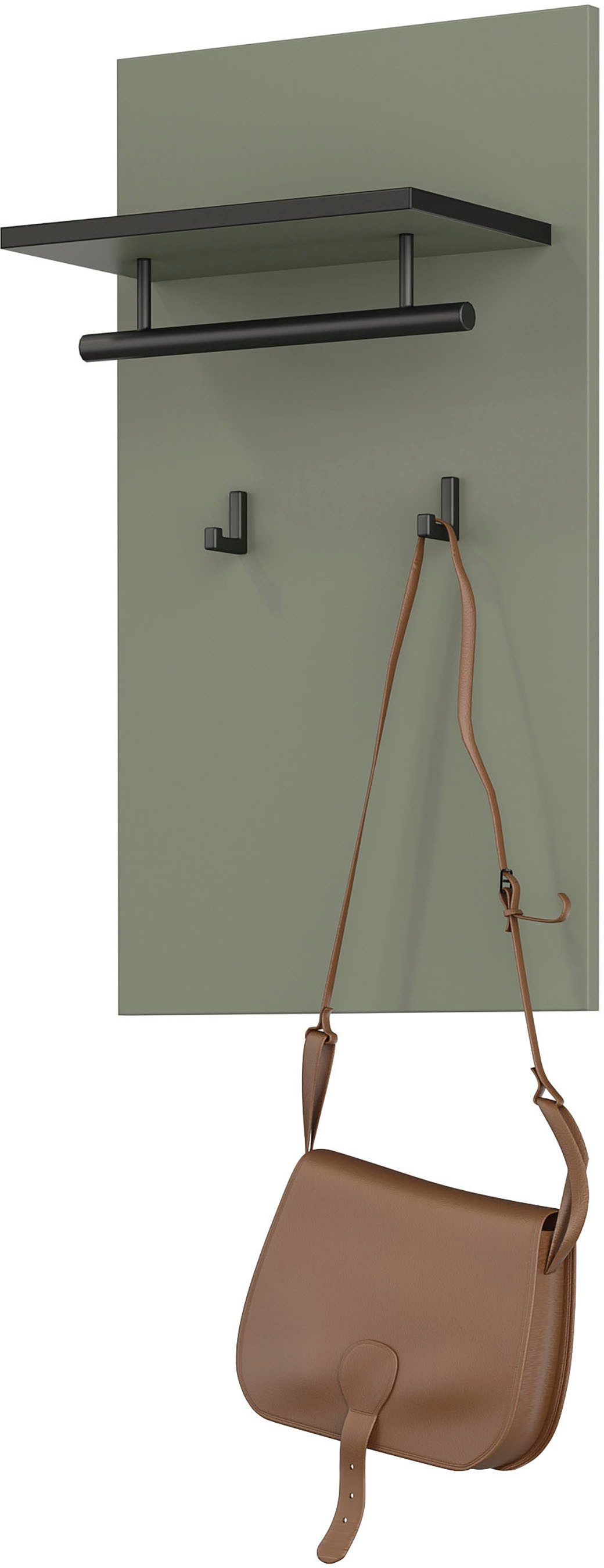 OTTO home Garderobenpaneel Cross,Breite 40 cm modernes Wandregal mit Haken und Kleiderstange, Wandgarderobe, Aufhänger, Höhe 70 cm