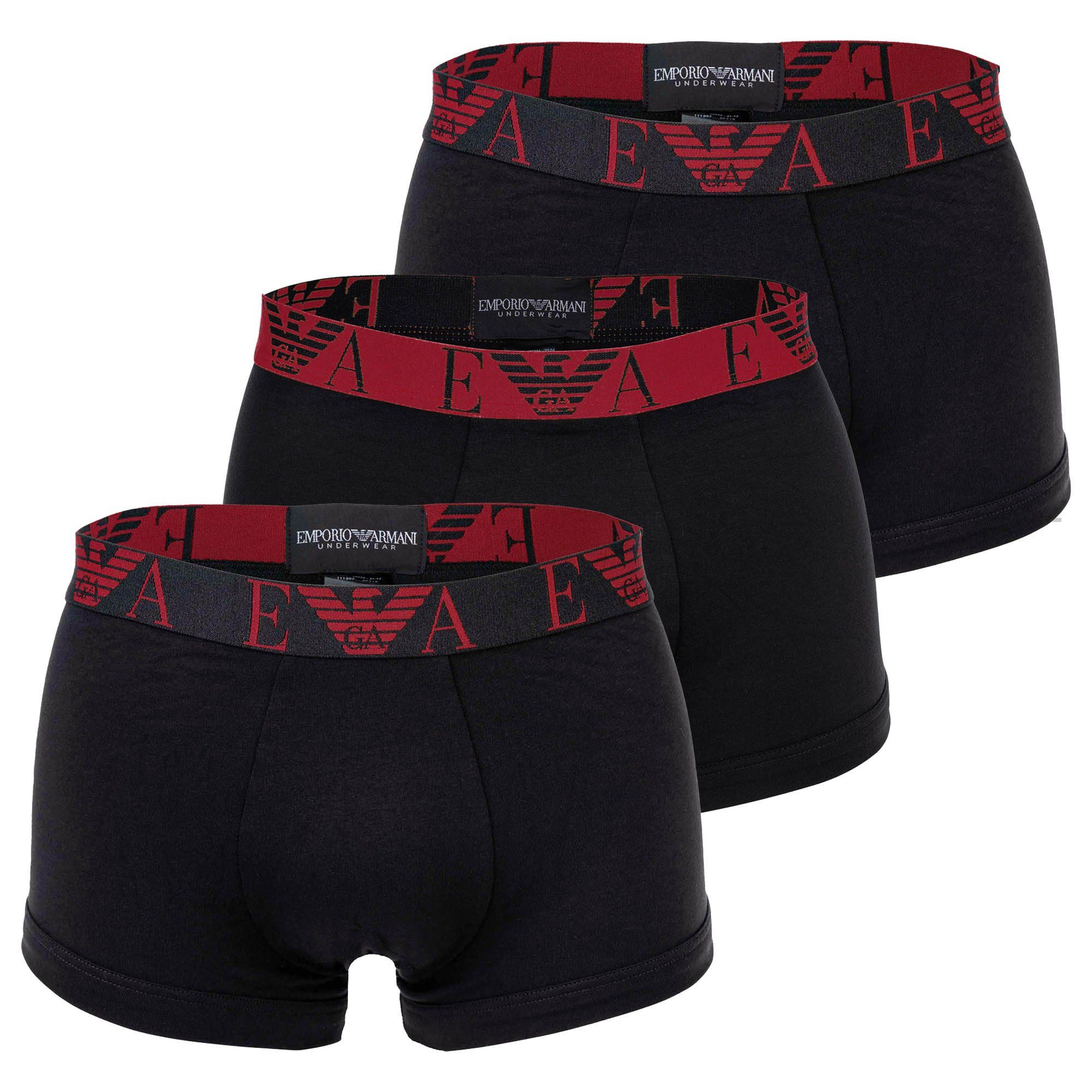 Emporio Armani Boxer Herren Boxershort 3er Pack Baumwolle BOLD MONOGRAM (Pa günstig online kaufen