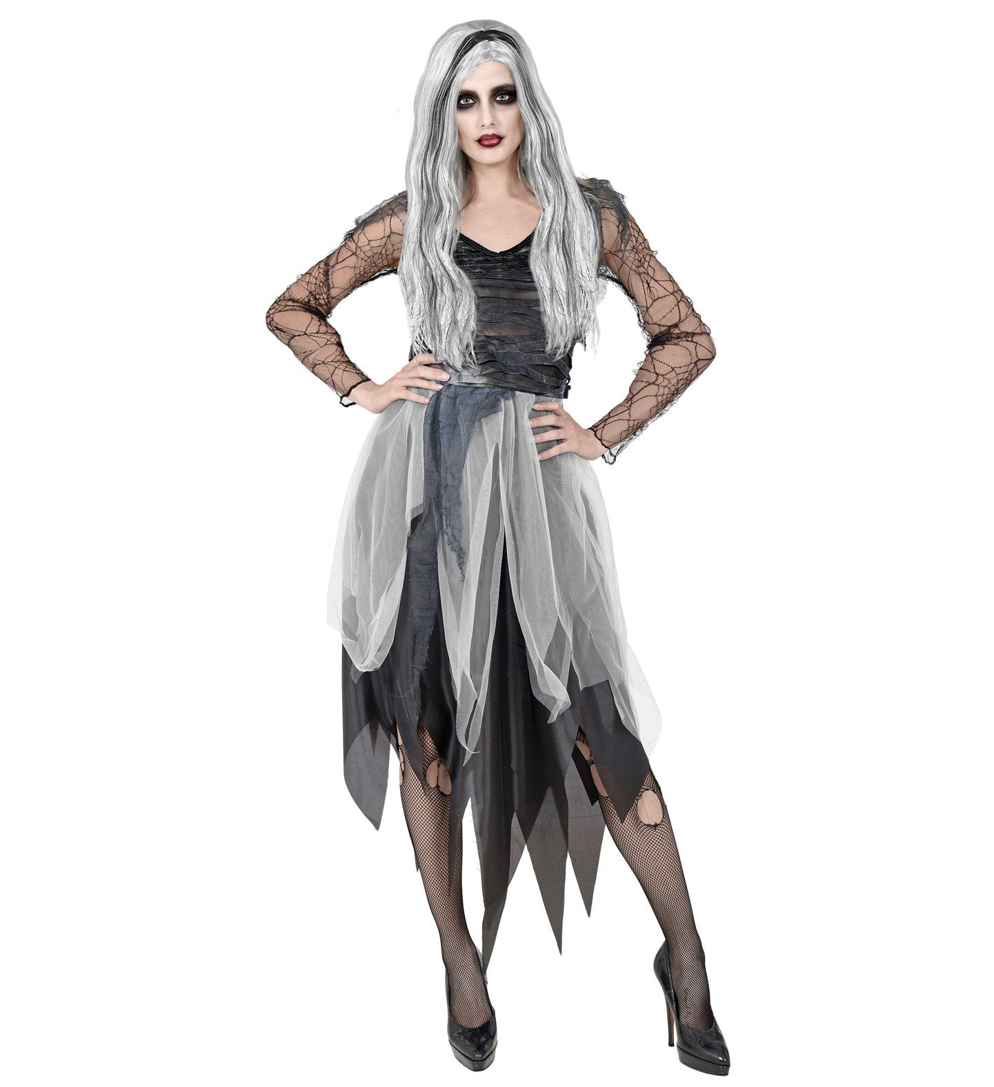 Widmann S.r.l. Hexen-Kostüm Halloween Kostüm 'Ghostly Spirit' für Damen, Geis