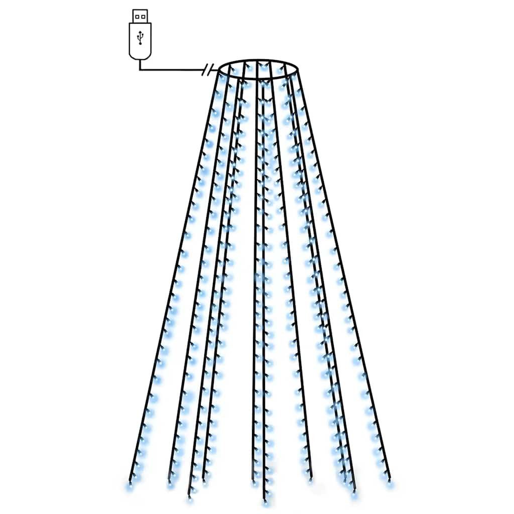vidaXL Lichterschlauch Weihnachtsbaum-Lichternetz mit 250 LEDs Blau 250 cm