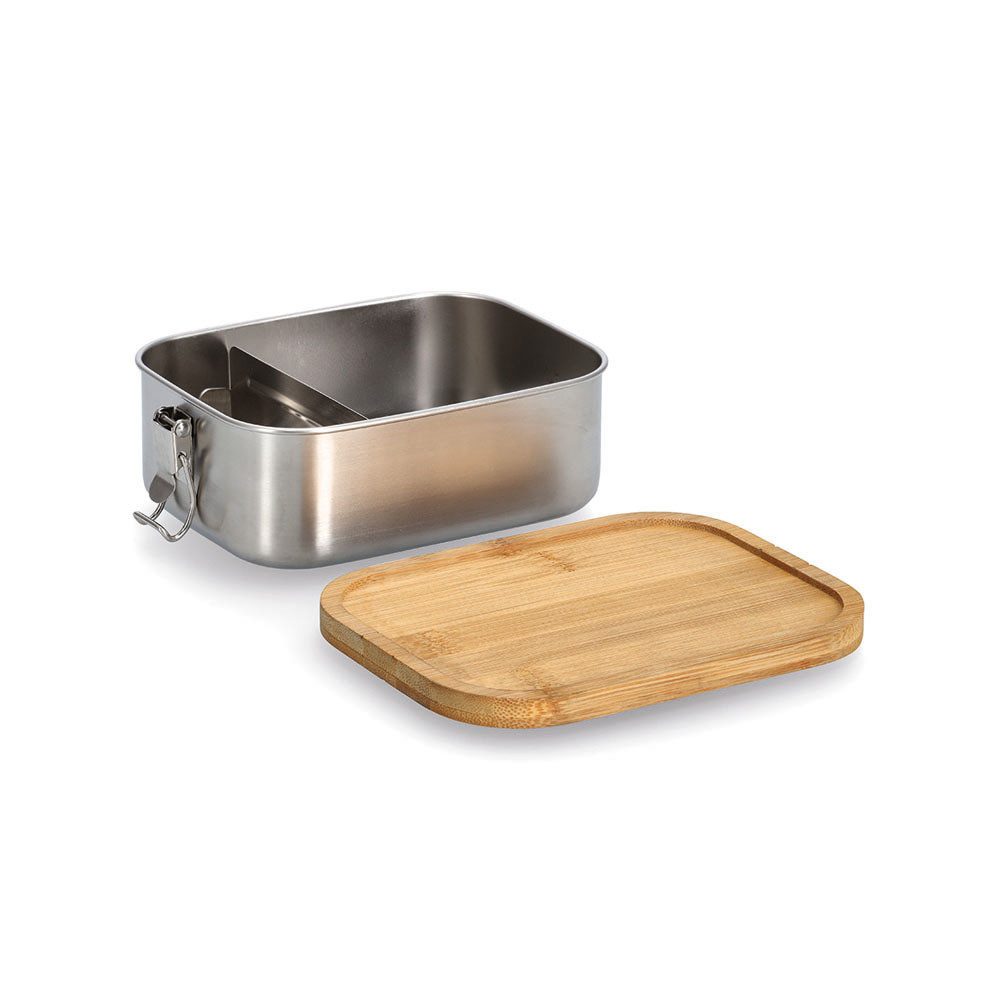 Zeller Present Lunchbox, Bambus, Edelstahl, (1-tlg), hochwertige Edelstahl Brotdose