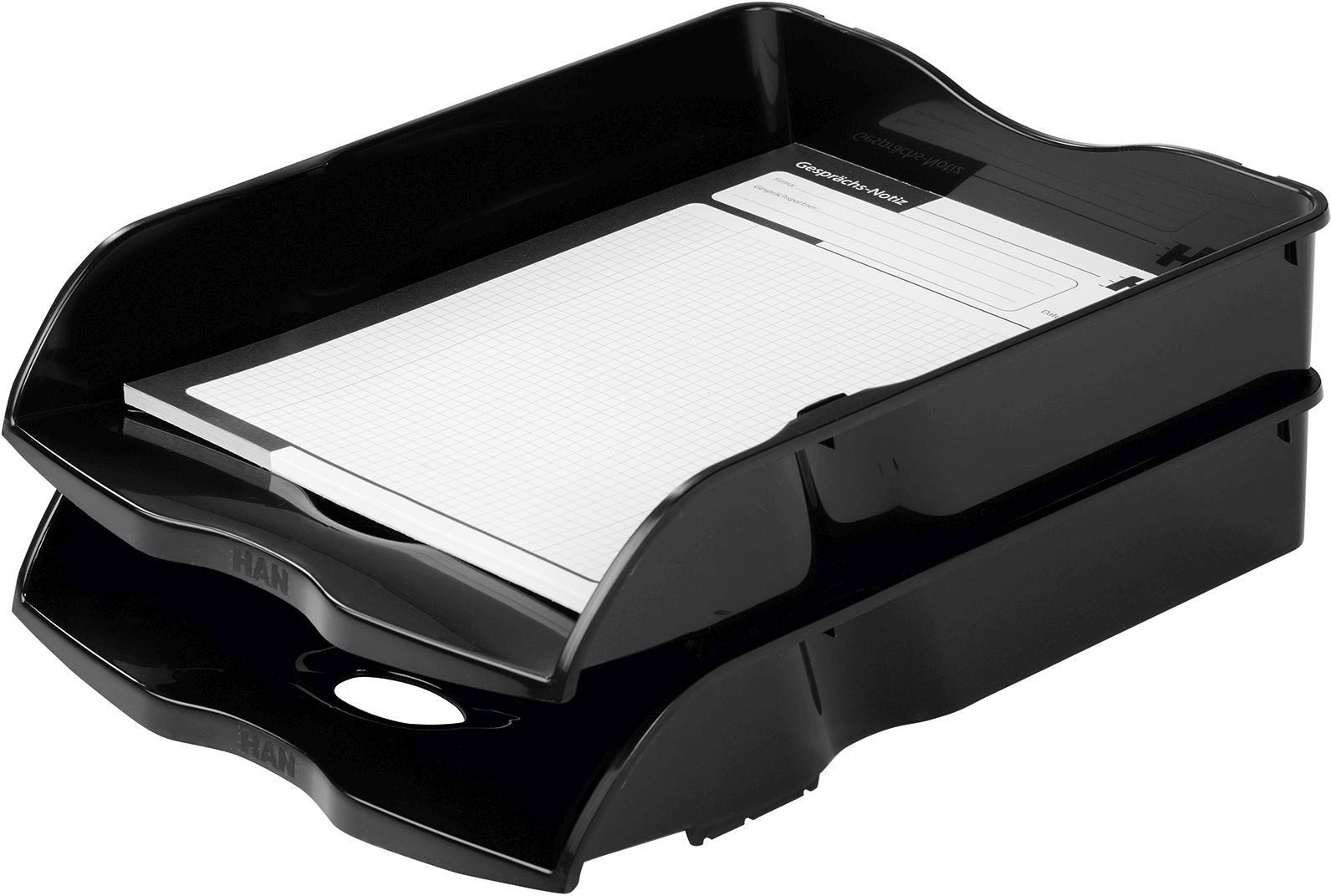HAN-Bürogeräte Briefablage Briefablage Re-Loop A4/C4 RC-Kunststoff stapelbar schwarz