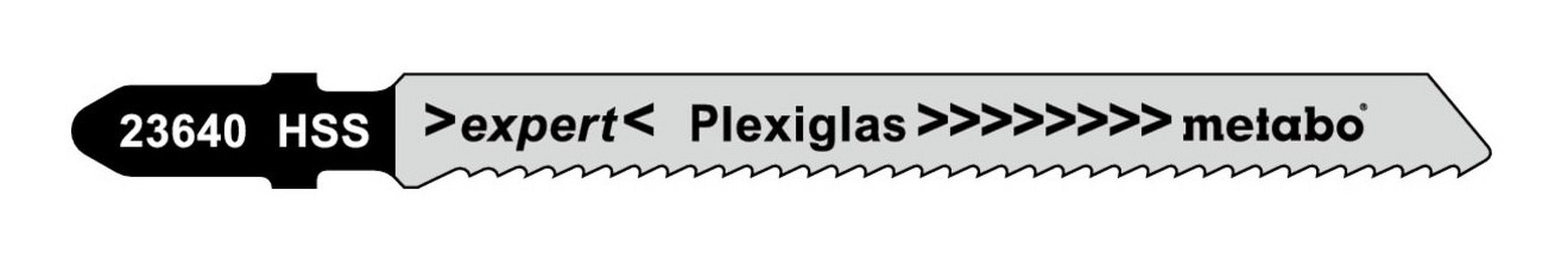 metabo Stichsägeblatt (5 Stück), Stichsägeblätter Plexiglas Serie expert 74 / 2 mm HSS