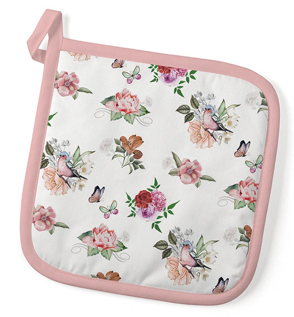 Ambiente® Topflappen Charlotte, (1-tlg., 1-teilig), hitzebeständig wattiert Pfannen Untersetzer ca.20x20cm