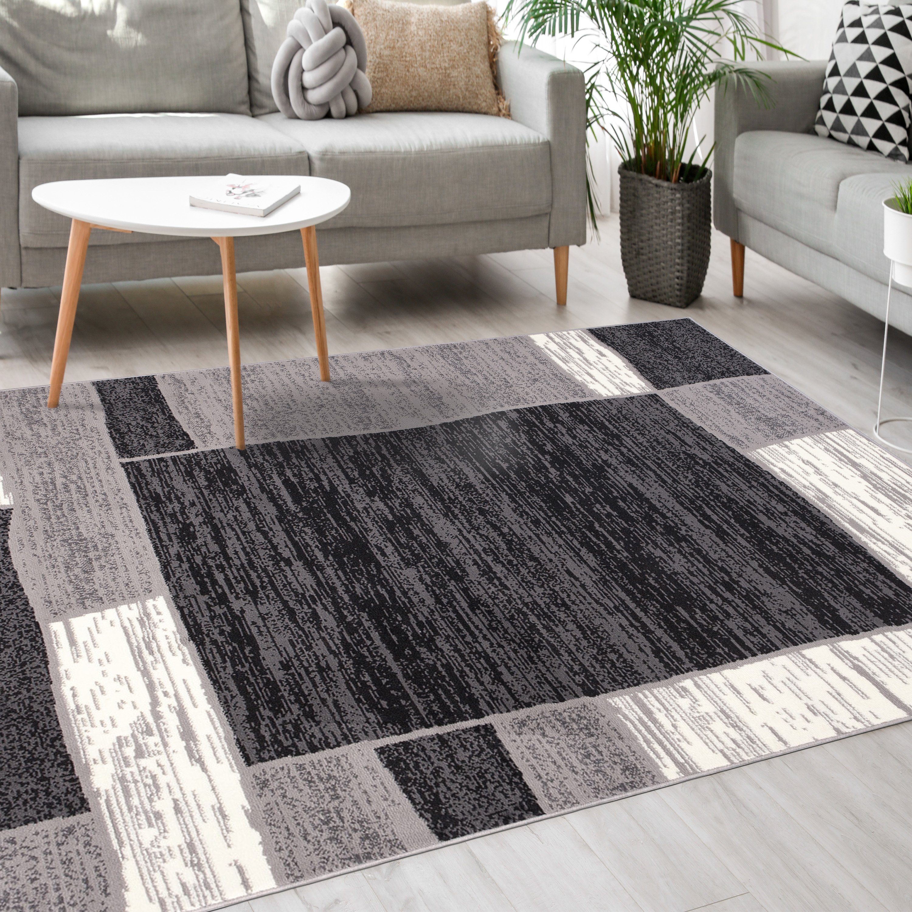 Mazovia Designteppich Modern Teppich Kurzflor Wohnzimmerteppich günstig online kaufen