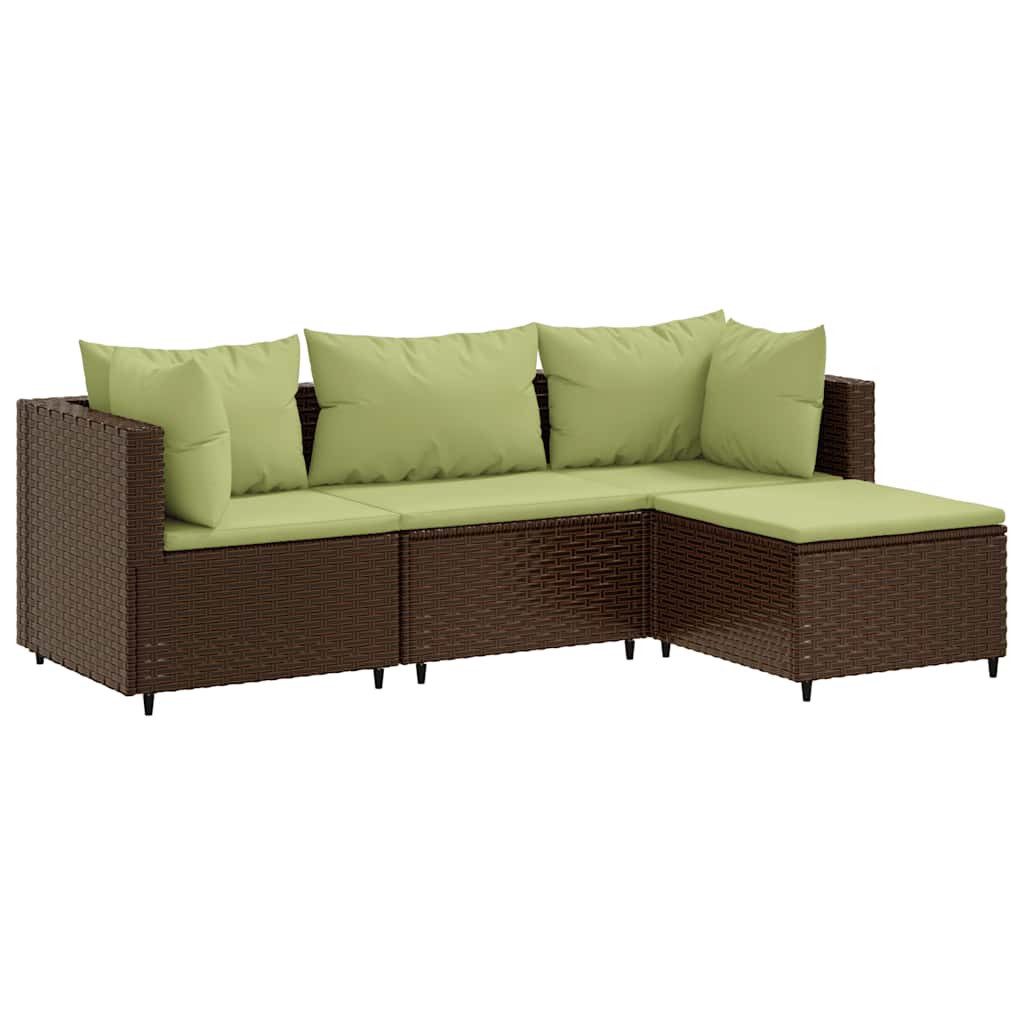 vidaXL Gartenlounge-Set 4-tlg. Garten-Lounge-Set mit Kissen günstig online kaufen