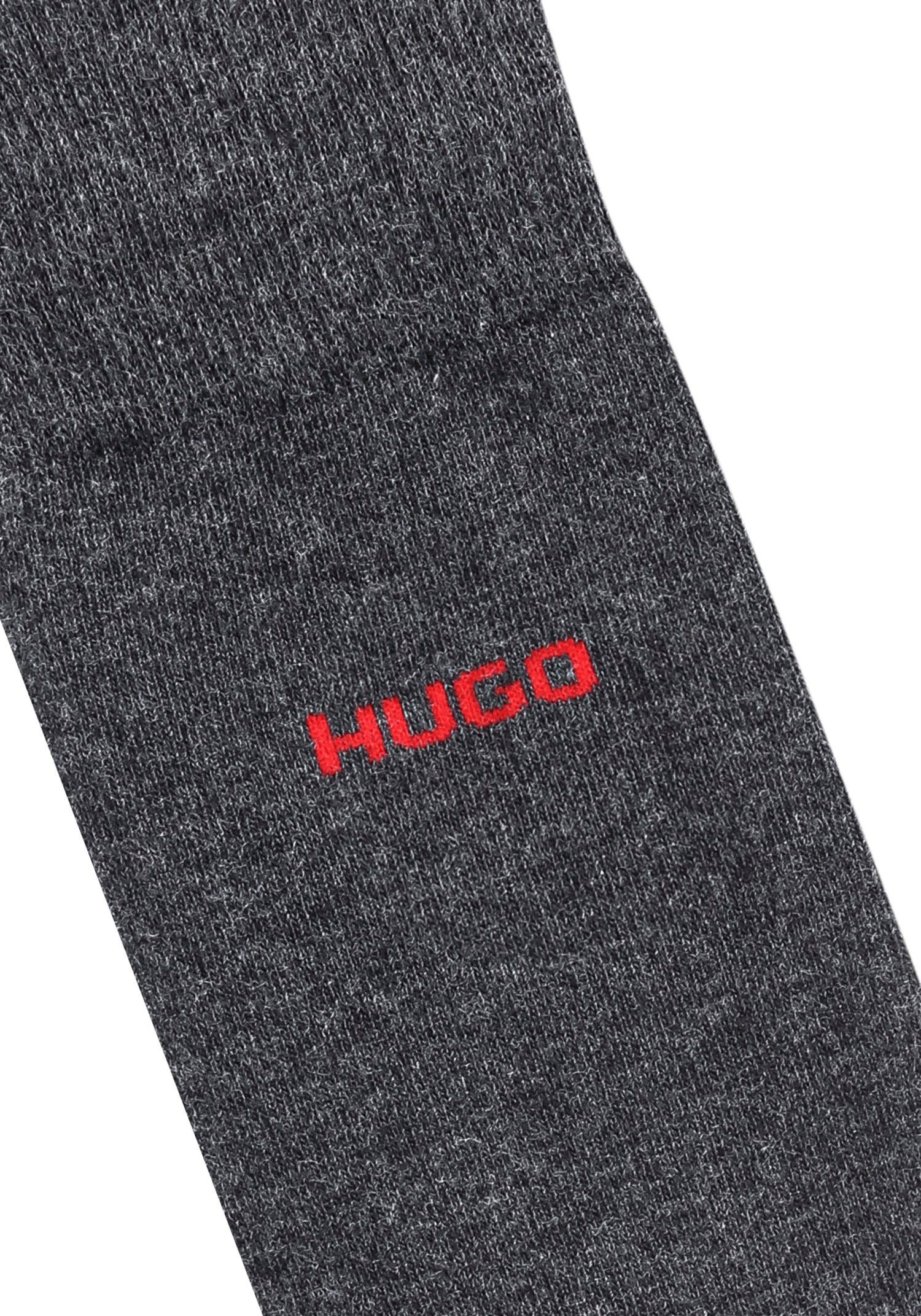 RS (Packung, BOSS 2P mit kontrastfarbenem Pack) UNI CC Businesssocken 2-Paar, Black012 Logo-Schriftzug HUGO 2er