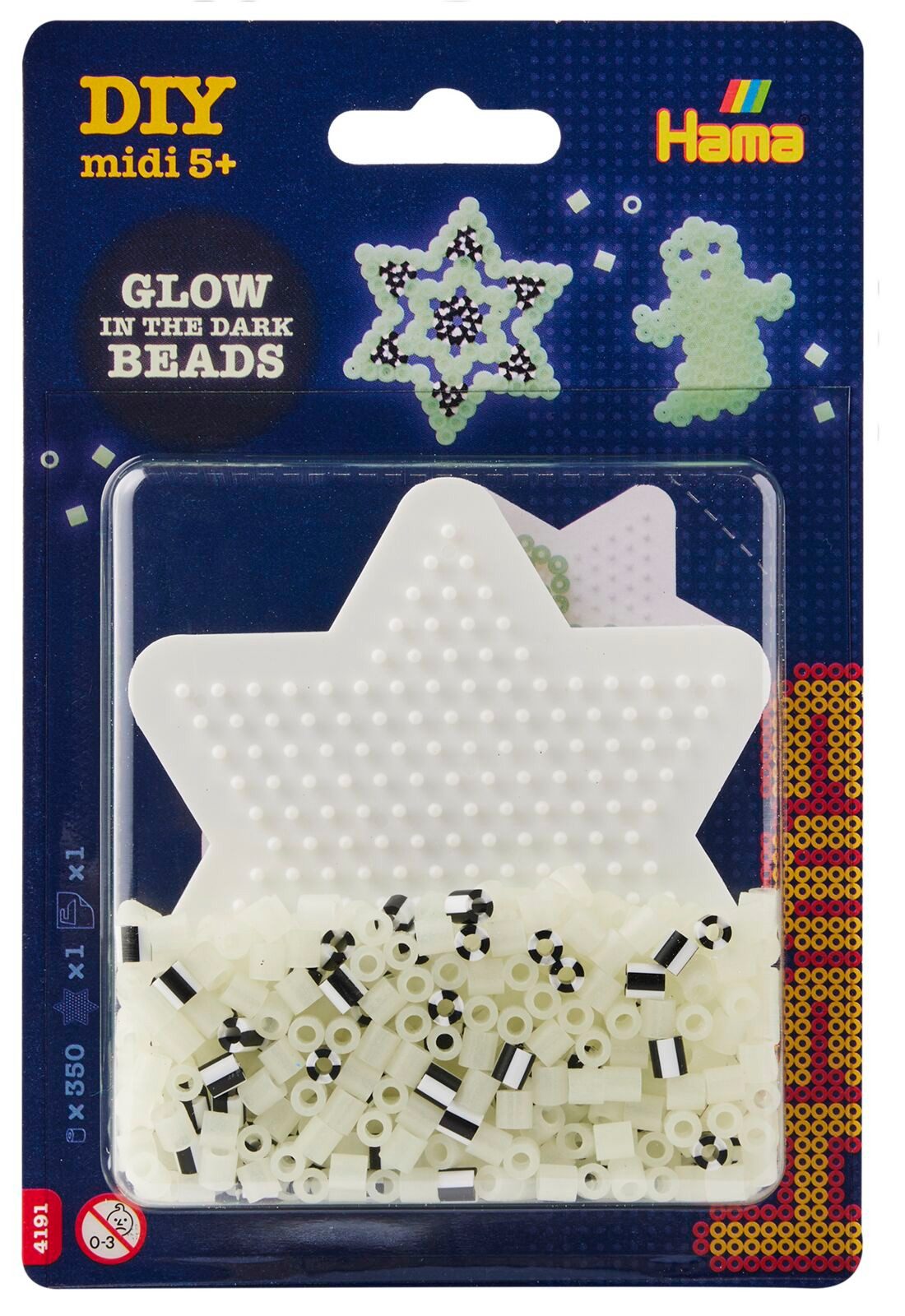 Hama Bügelperlen Hama Blister Glow in the dark Midi-Bügelperlen