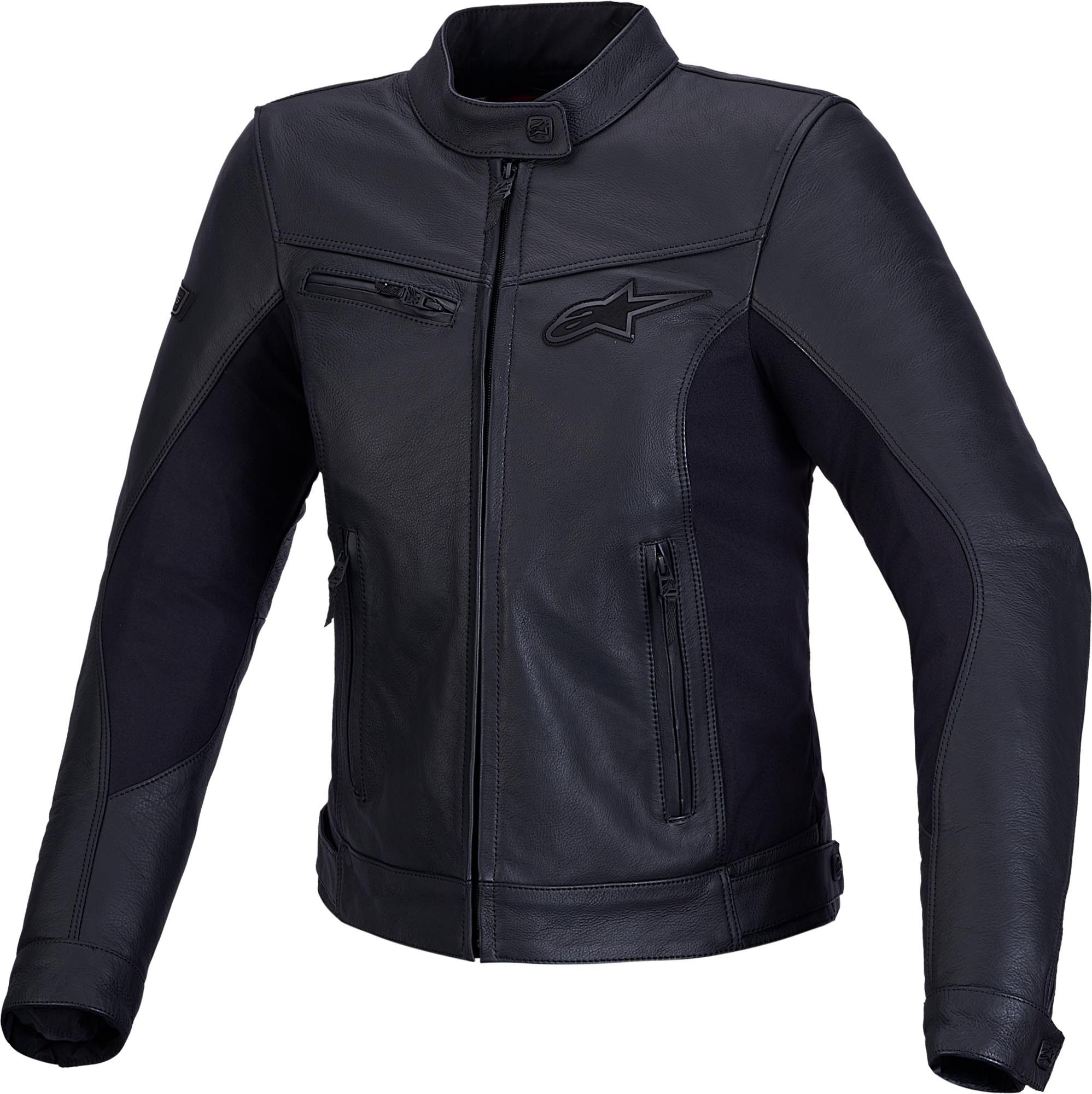 Alpinestars Motorradjacke Stella Maver-X Damen Motorrad Lederjacke Airbag vorbereitet,Ellenbogenprotektoren enthalten,Schulterprotek