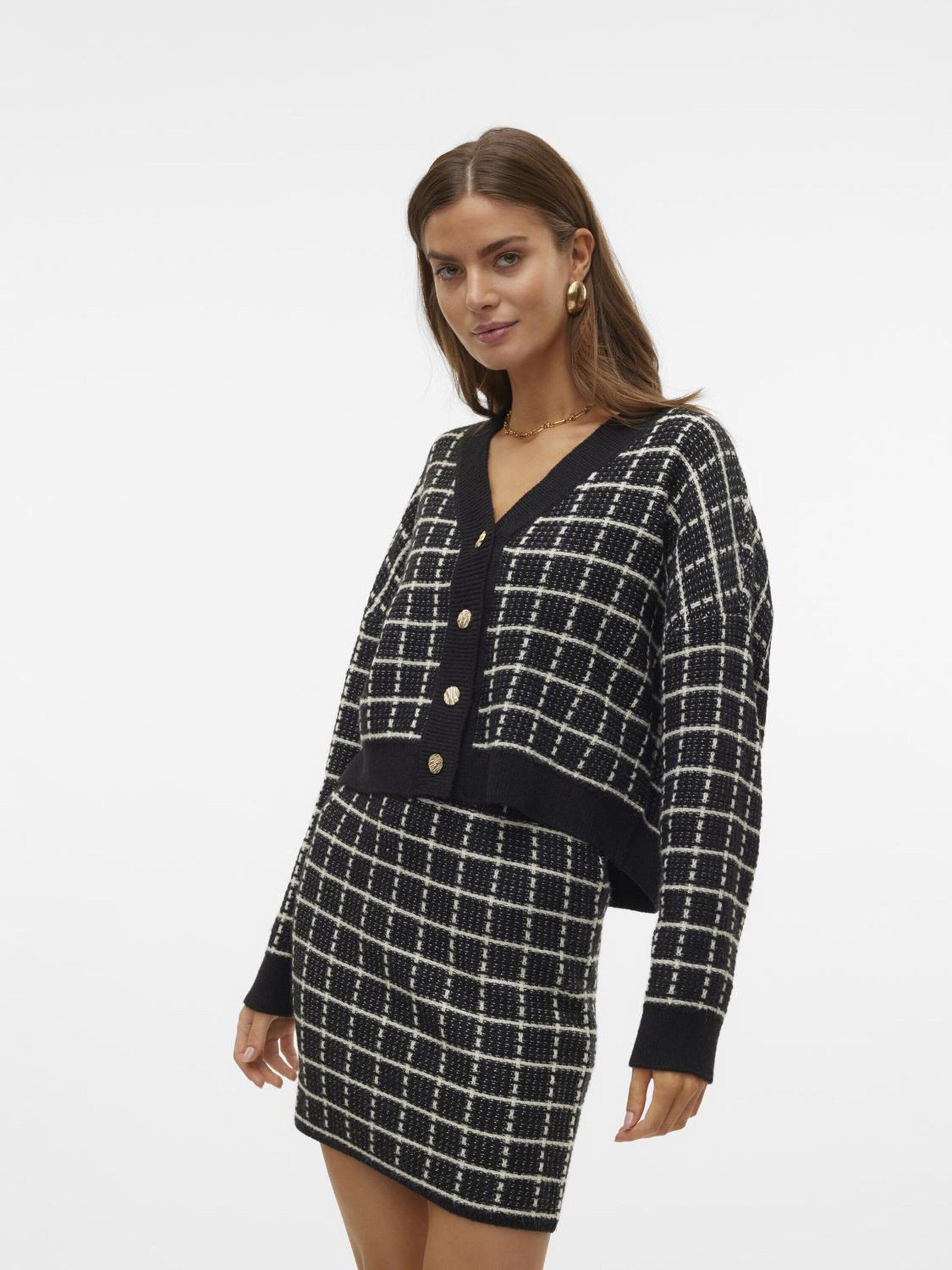 Vero Moda Strickjacke VMKIA (1-tlg) Plain/ohne Details