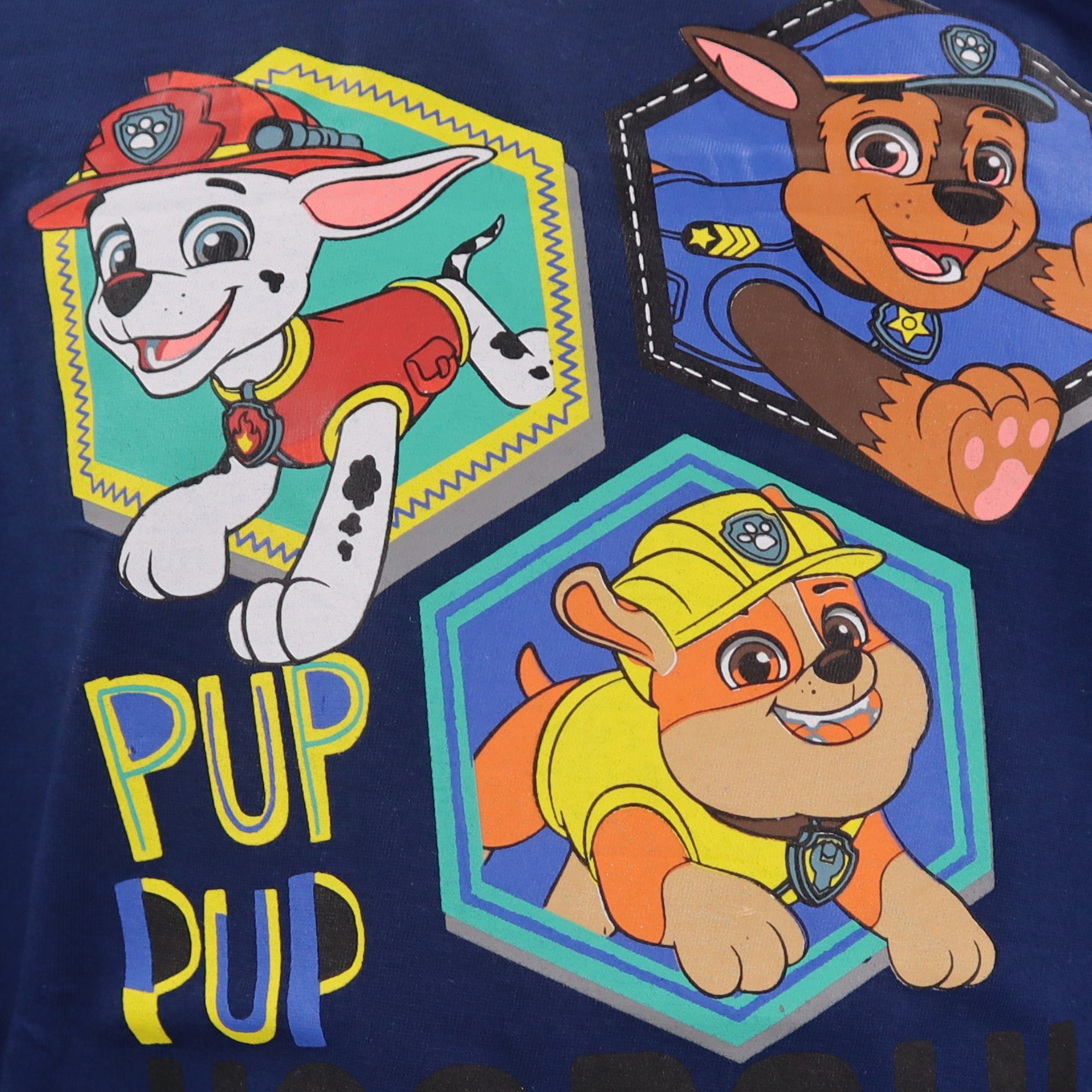 Gr. Ruble Paw PAW Chase Blau Shirt Kinder Marshall Patrol Baumwolle Jungen 100% bis PATROL 98 Langarmshirt 128,