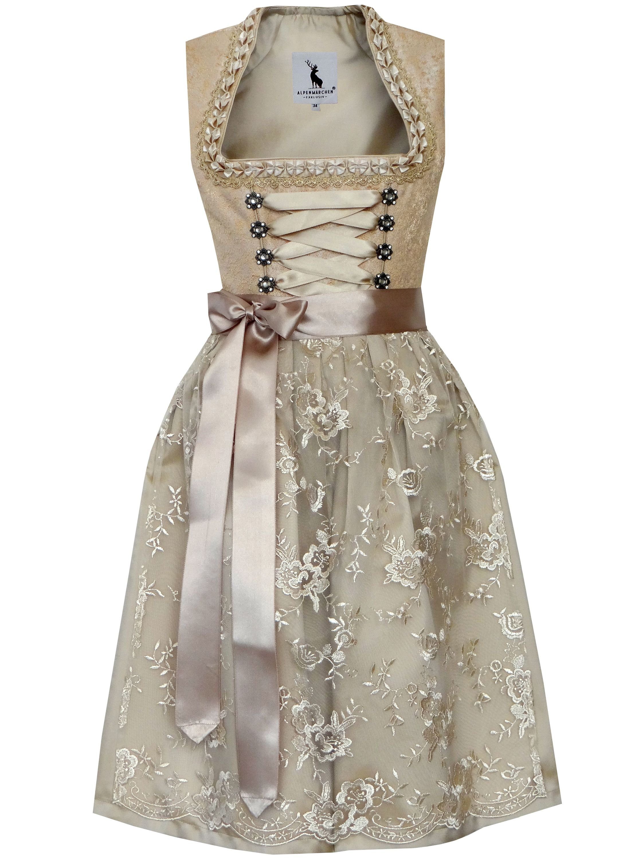 Alpenmärchen Midi-dirndl uit exclusieve collectie incl. kanten schort, maat 32-54 - ALM650, 36 Alpenmärchen Midi-dirndl uit exclusieve collectie incl. kanten schort, maat 32-54 - ALM650, 36