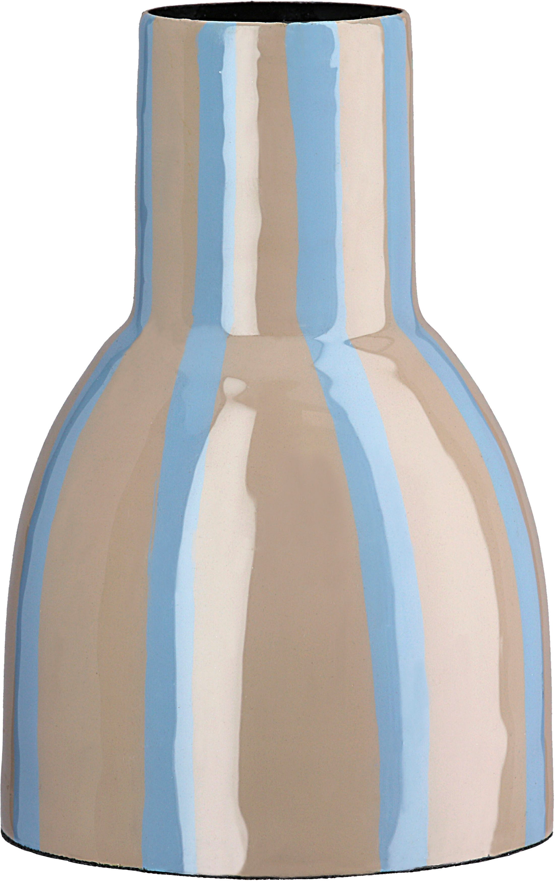 s.Oliver Tischvase Deko-Vase, "Piccolo", im 3er Set, unterschiedliche Formen, 13cm hoch (3 St), aus Metall, glänzende Oberfläche in verschiedenen Farben