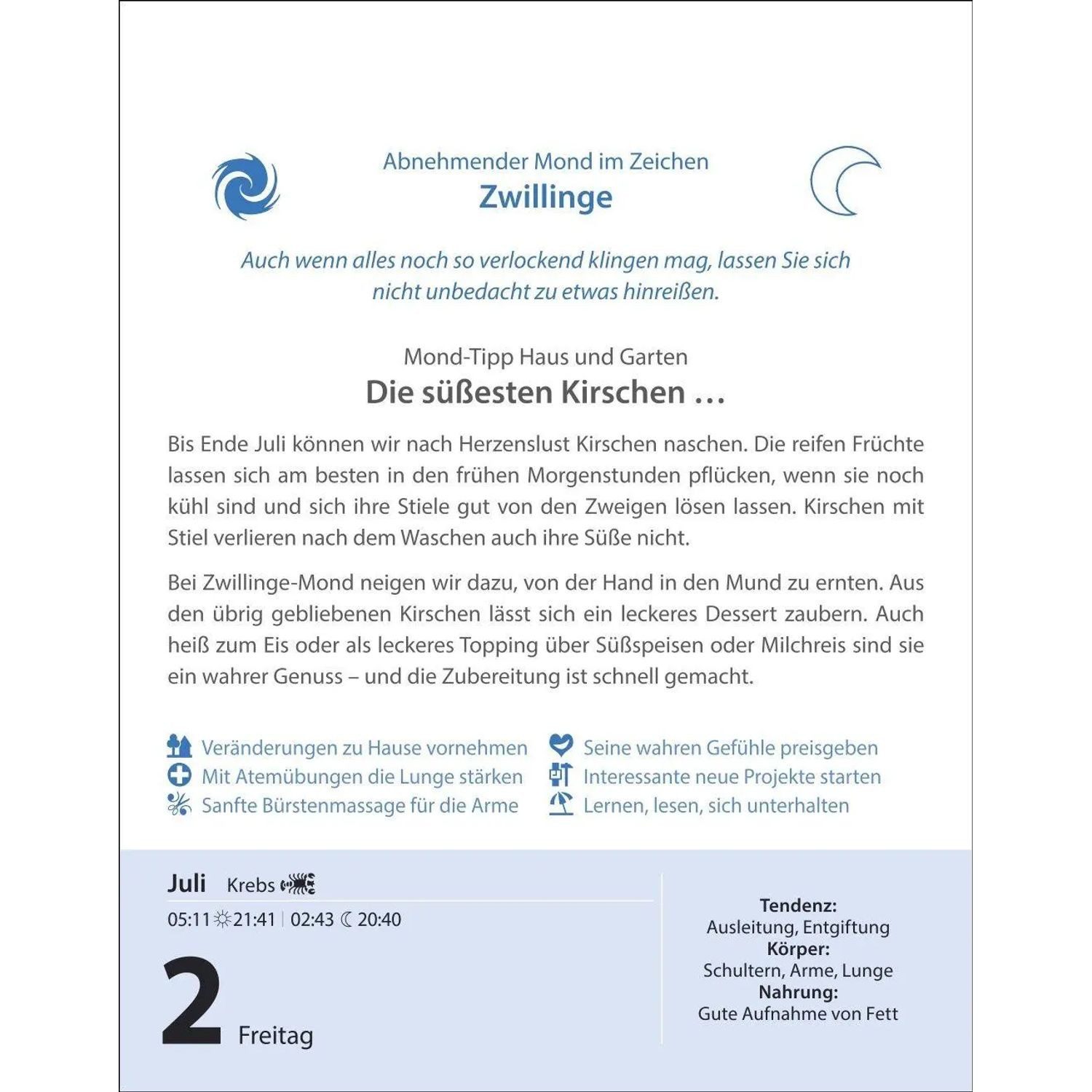Harenberg Kalender Verlag Abreißkalender Leben mit dem Mond Tagesabreißkalender 2027 - Praktische Tipps Tag...