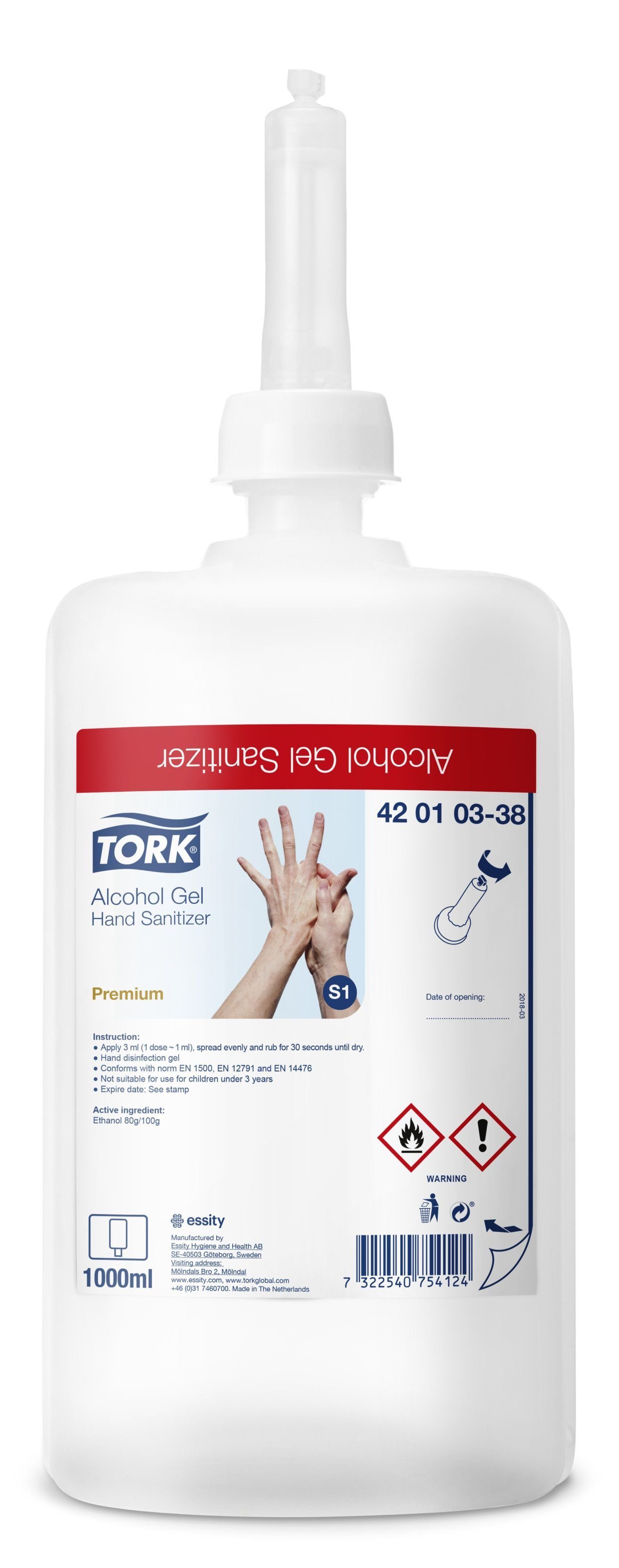 TORK Druckerpapier TORK Premium Händedesinfektionsgel 1,0 l