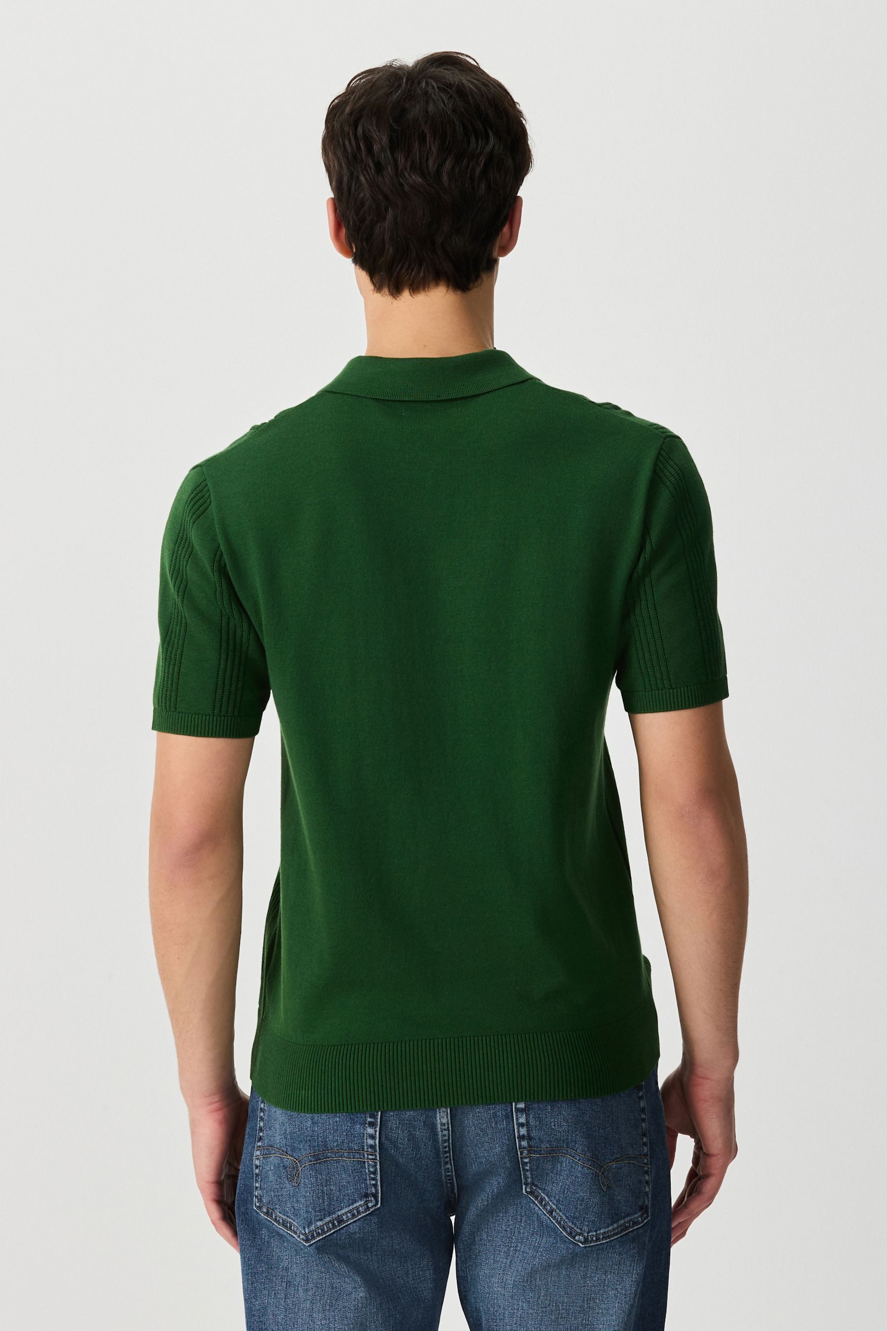 Next Poloshirt Regular Fit Poloshirt aus Strick, Pointelle (1-tlg) günstig online kaufen