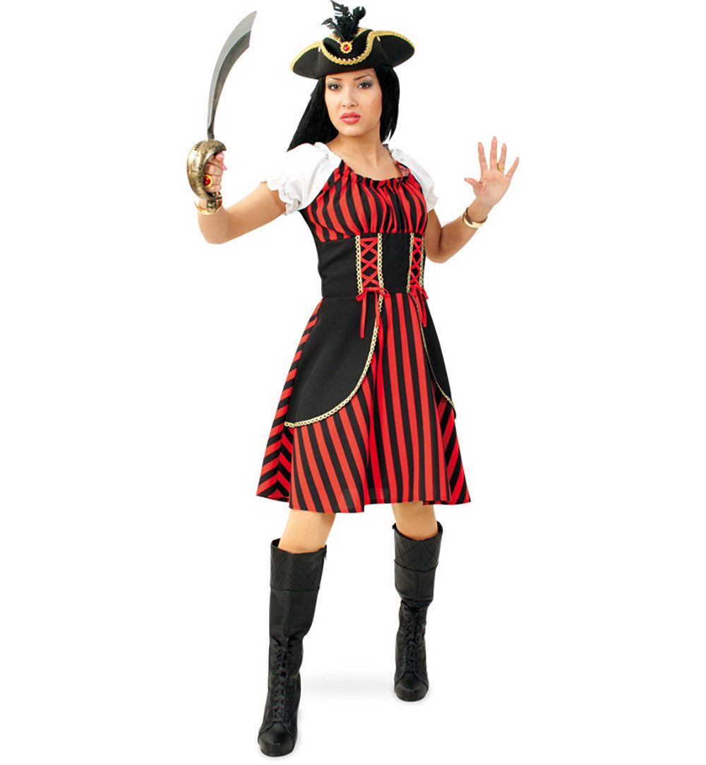Piraten-Kostüm Damen Piraten Piratin Lady Kostüm Kleid Royal Karneval Fasching