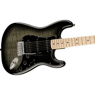 Squier E-Gitarre, Affinity Series Stratocaster FMT HSS MN Black Burst - E-Gitarre