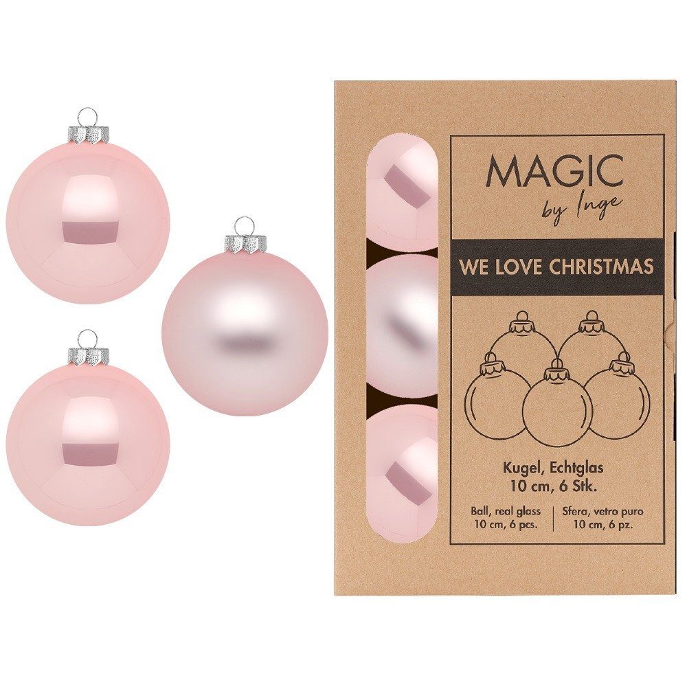MAGIC by Inge Weihnachtsbaumkugel, Weihnachtskugeln Glas 10cm 6 Stück - Lovely Magnolia
