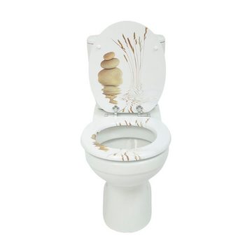 sainos WC-Sitz mit Absenkautomatik, MDF-Holzkern, Softclose-Scharnier (1-St)