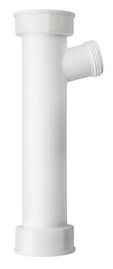 SANITOP WINGENROTH Siphon, (1-tlg., Röhrengeruchsverschluss, Winkelschlauchverschraubung 45), Weiß, Typ 1 1/4 '' x 40/50 mm, für Spüle, Flexibles Abgangsrohr, 221528