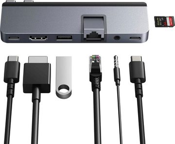 Hyper »HyperDrive DUO PRO 7-in-2 USB-C Hub« Adapter zu USB Typ C, HDMI, RJ-45 (Ethernet), MicroSD-Card, USB Typ A