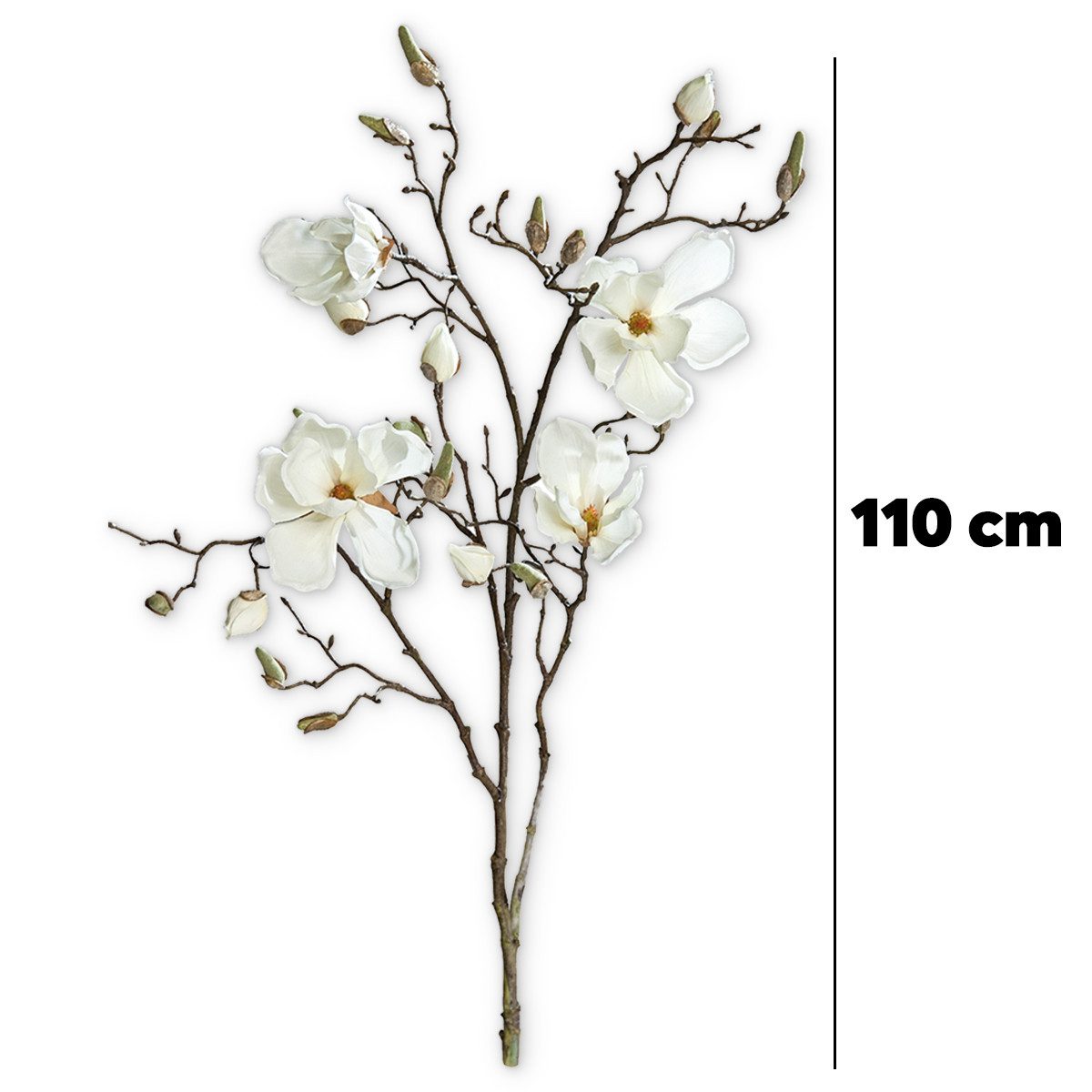 Kunstblume Magnolie Kunstblume 87 cm in creme beige Blüten Knospen wie echt günstig online kaufen