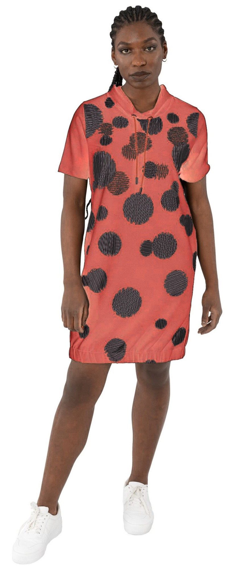 Gio Milano Sweatkleid G30-5101, mit Kreisen günstig online kaufen