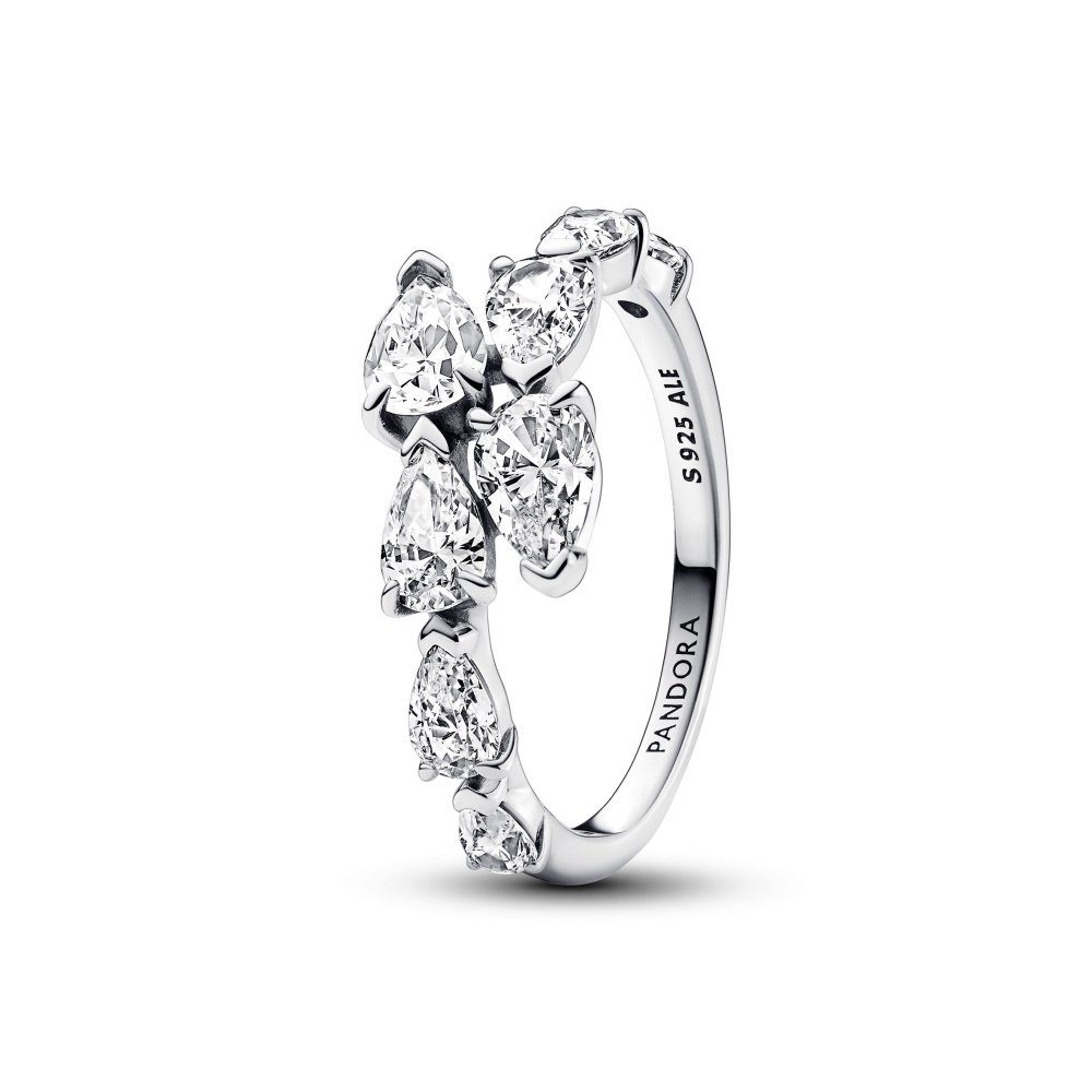 Pandora Fingerring Pandora Ring Funkelndes überlappendes Band 193004C01-52