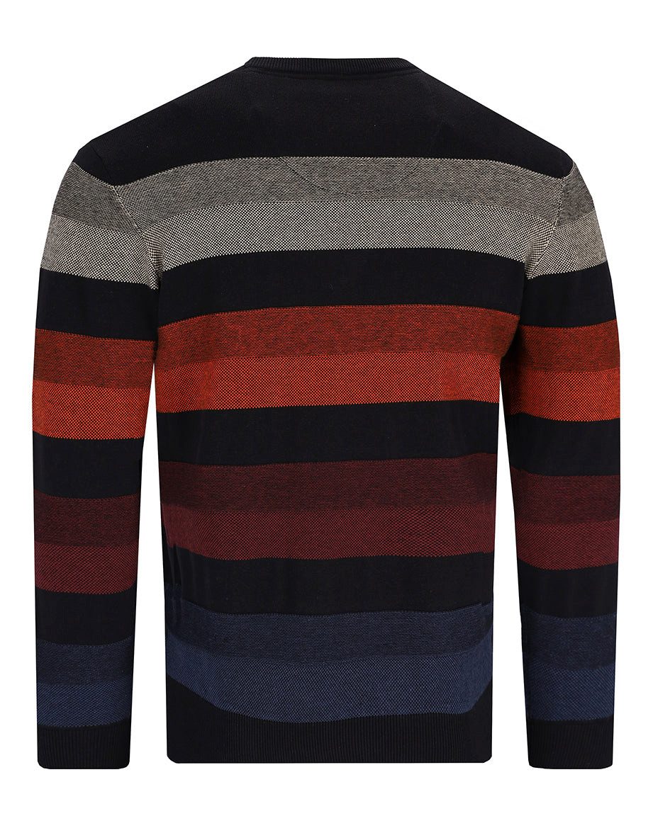 Hajo Rundhalspullover Rundhalspullover in Farbverlauf allover günstig online kaufen