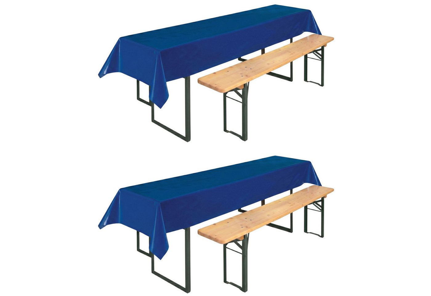 Beautex Tischdecke, Partytischdecke, für Biertischgarnituren, 100x250cm, viele Farben (2-tlg), wasserabweisend, abwaschbar, lebensmittelecht, strapazierfähig