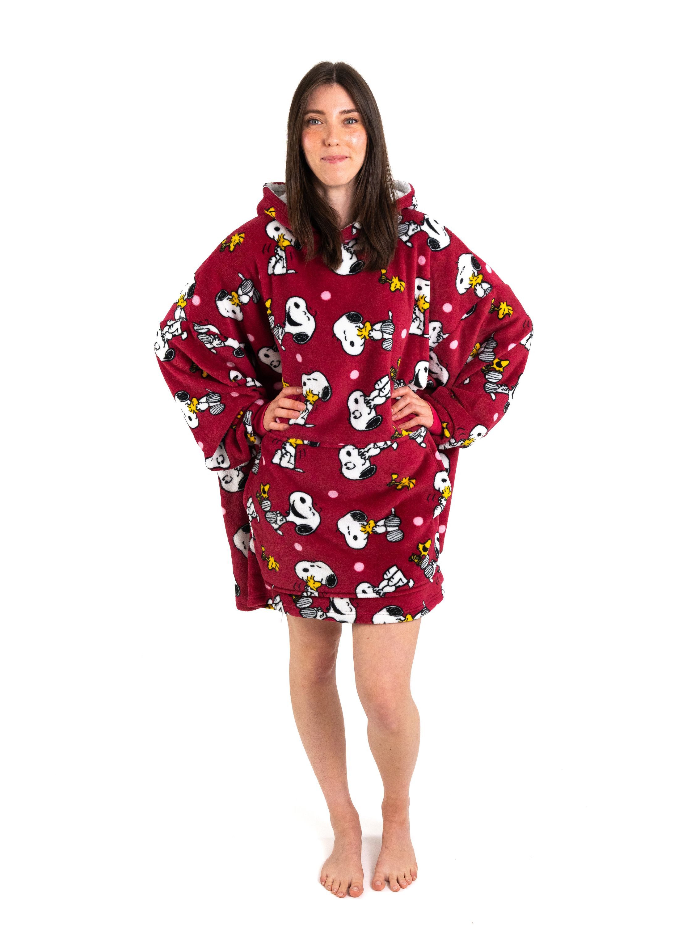 United Labels® Kapuzenpullover The Peanuts Snoopy Oversize Cozy Hoodie Übergroße Kuschelpullover