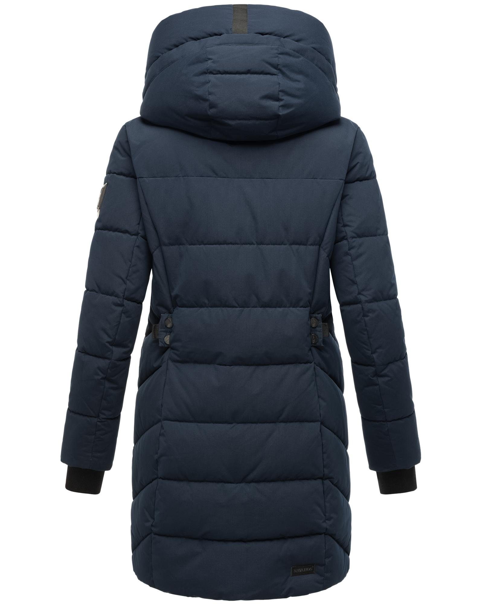 Navahoo Steppmantel Knutschilein Stylischer Damenmantel mit abnehmbarem Fleece-Kragen