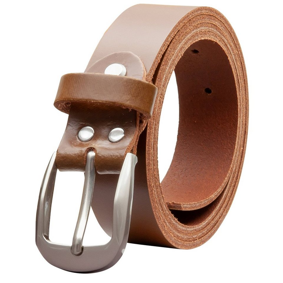 COLOGNEBELT Ledergürtel OM32-PL-Hellbraun MADE IN GERMANY, Hellbraun  Kürzbar, 100 % Echtleder, Aus einem Stück, Unisex