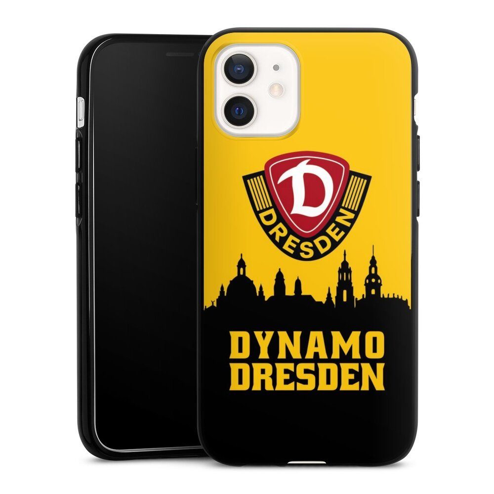 DeinDesign Handyhülle SG Dynamo Dresden Skyline SGD Dynamo Silhouette Dresden, Apple iPhone 12 Silikon Hülle Bumper Case Handy Schutzhülle