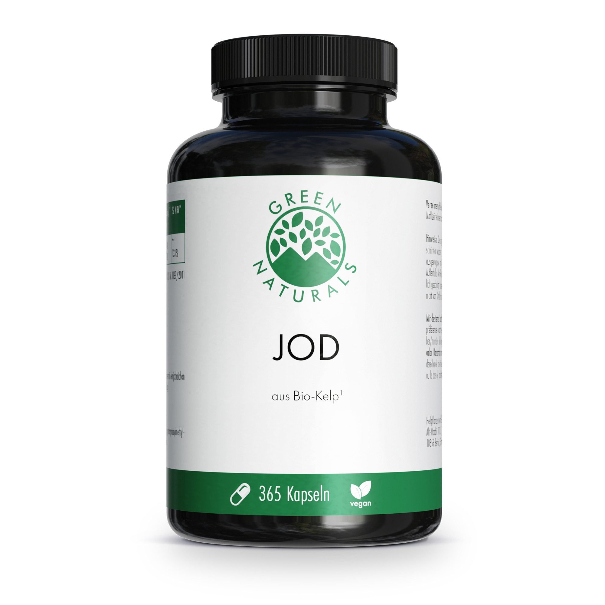 Green Naturals Jod aus Bio-Kelp 200 ug KAP, 166.0 g