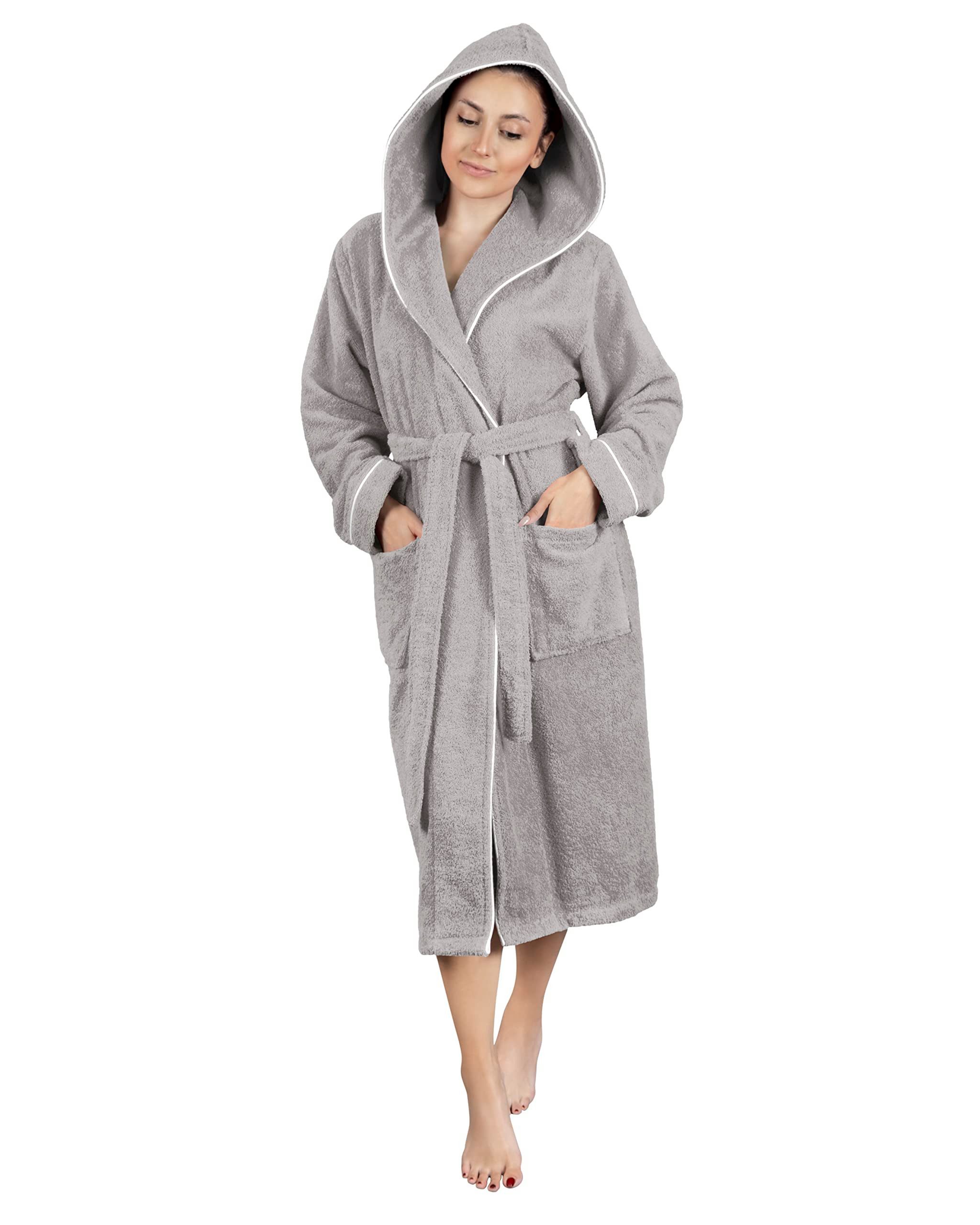 Laynenburg Damenbademantel - Frottee Bademantel Damen lang, 124, Baumwolle, günstig online kaufen