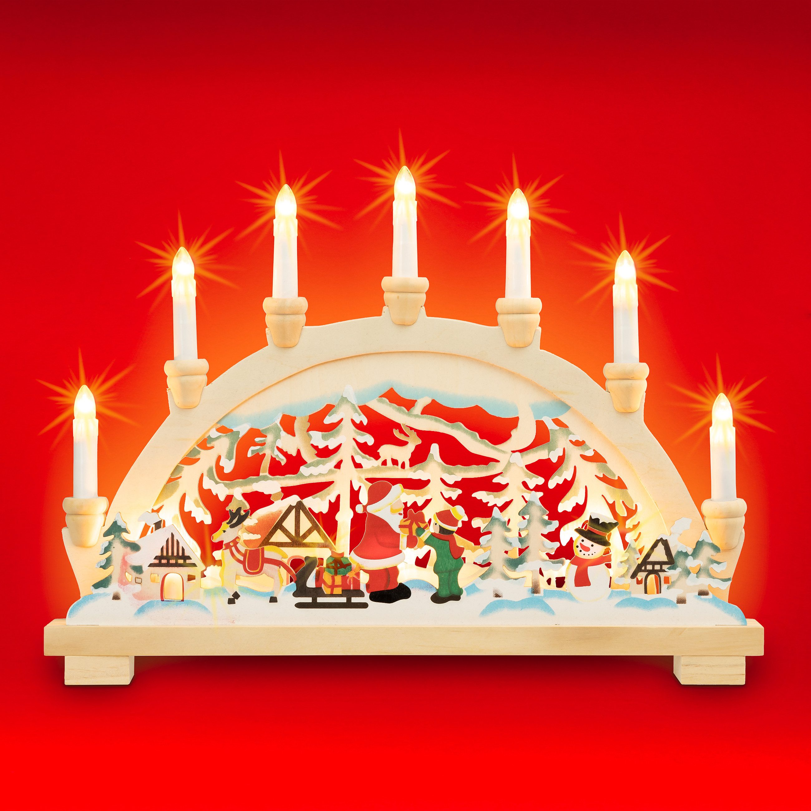 SIKORA Schwibbogen LB11-3 liebevoll colorierter LED Lichterbogen Motiv WEIH günstig online kaufen