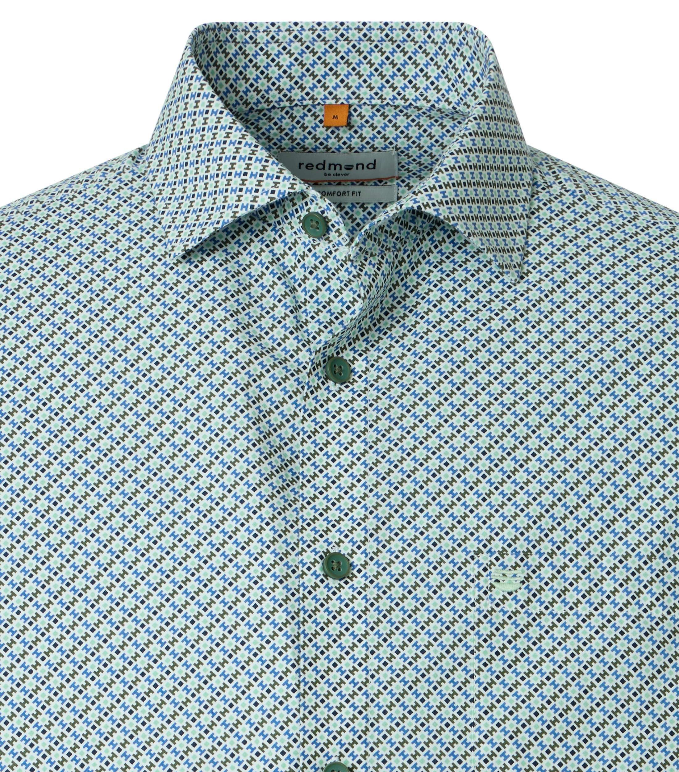 Redmond Langarmhemd Druck Modern Fit
