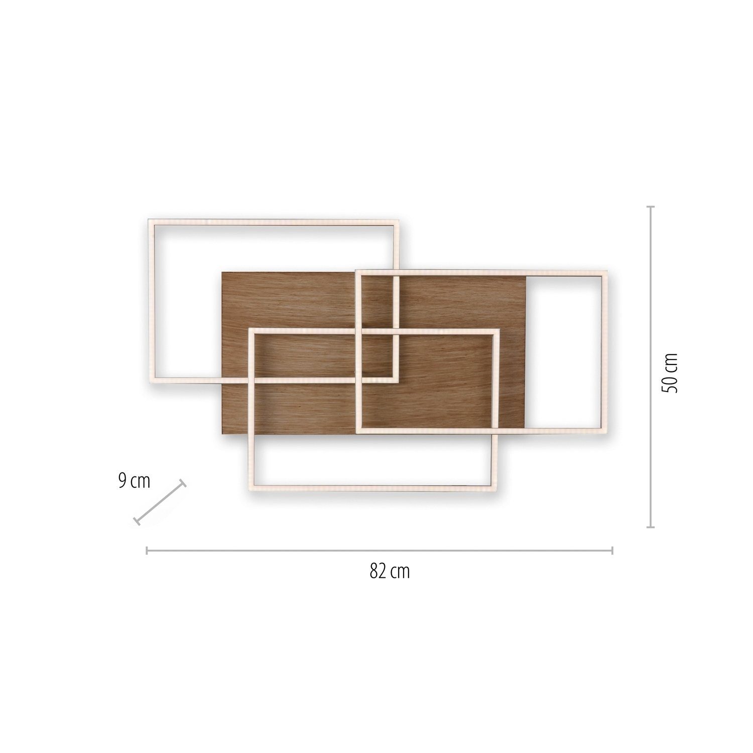 Paul Neuhaus fest Dimmfunktion, Deckenlampe, mit Deckenleuchte Warmweiß, LED 3-flammig, LED Holzwerkstoff, Neutralweiß, Farbtemperatur, der Anpassung Fernbedienung Aluminium, Memoryfunktion, PALMA, LED integriert