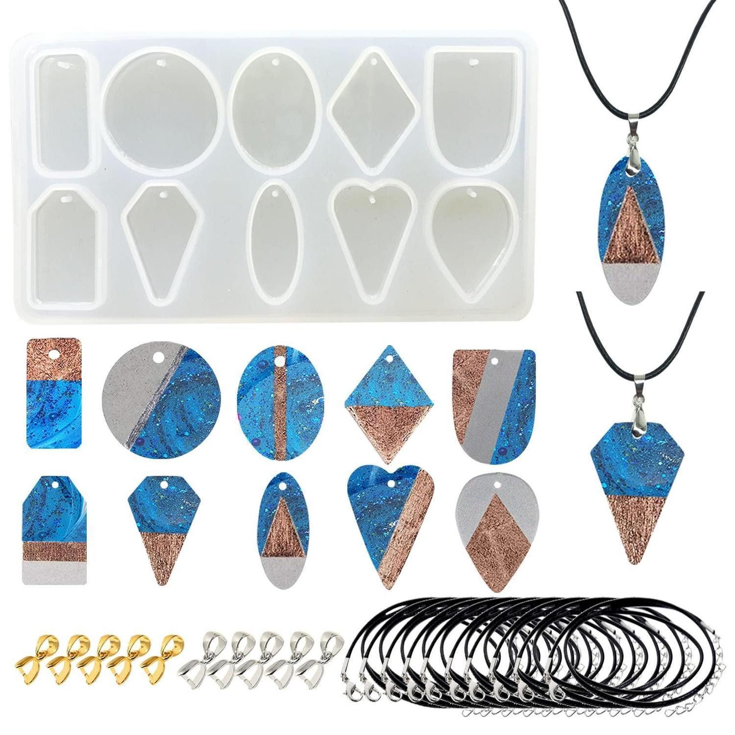 LuxusKollektion Modellierwerkzeug Silikonform Anhänger Geometrie 10 Hohlräume, (1 St)