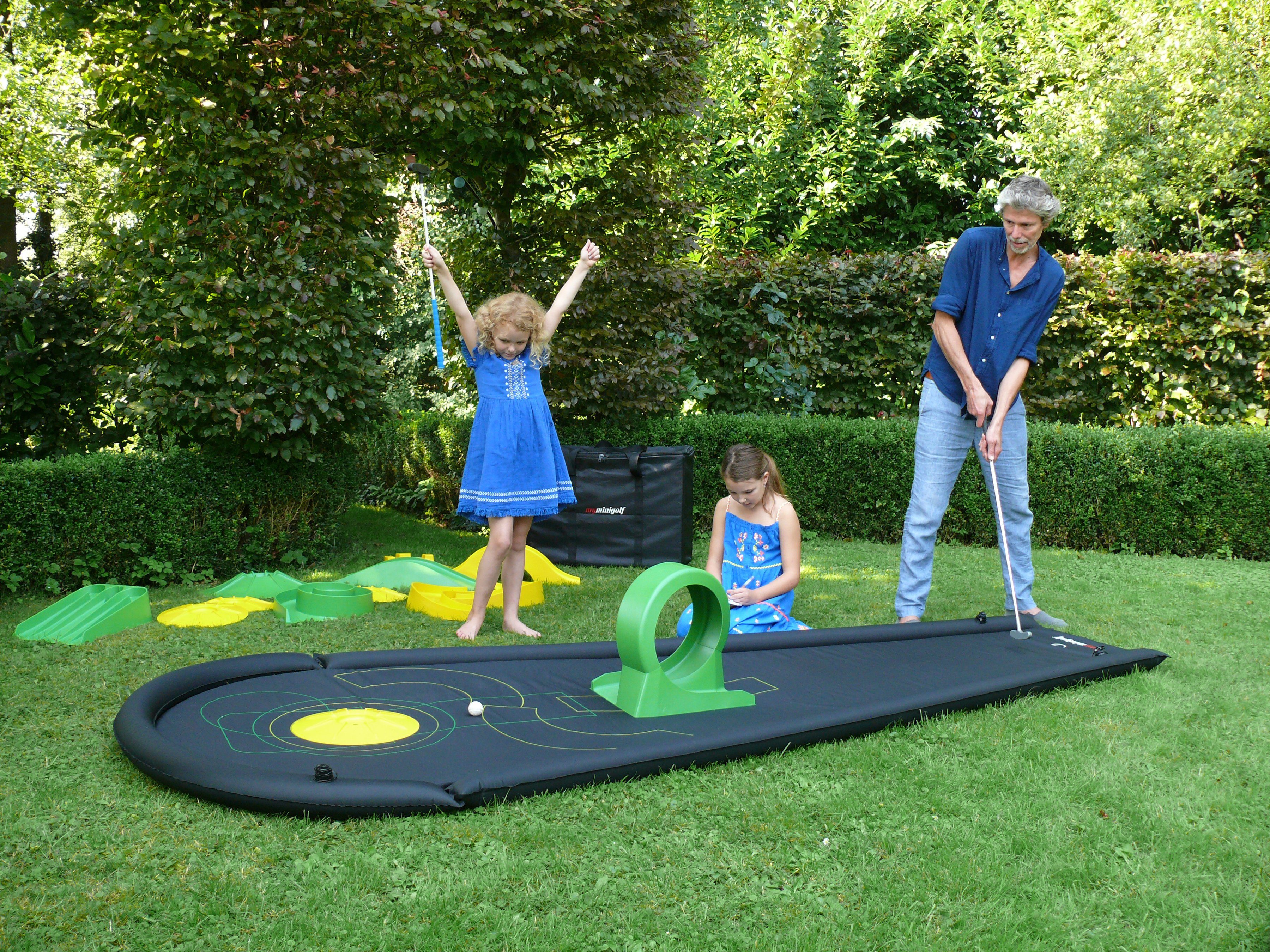 myminigolf Minigolf-Set Spielfeld Airtrack, (2-tlg)