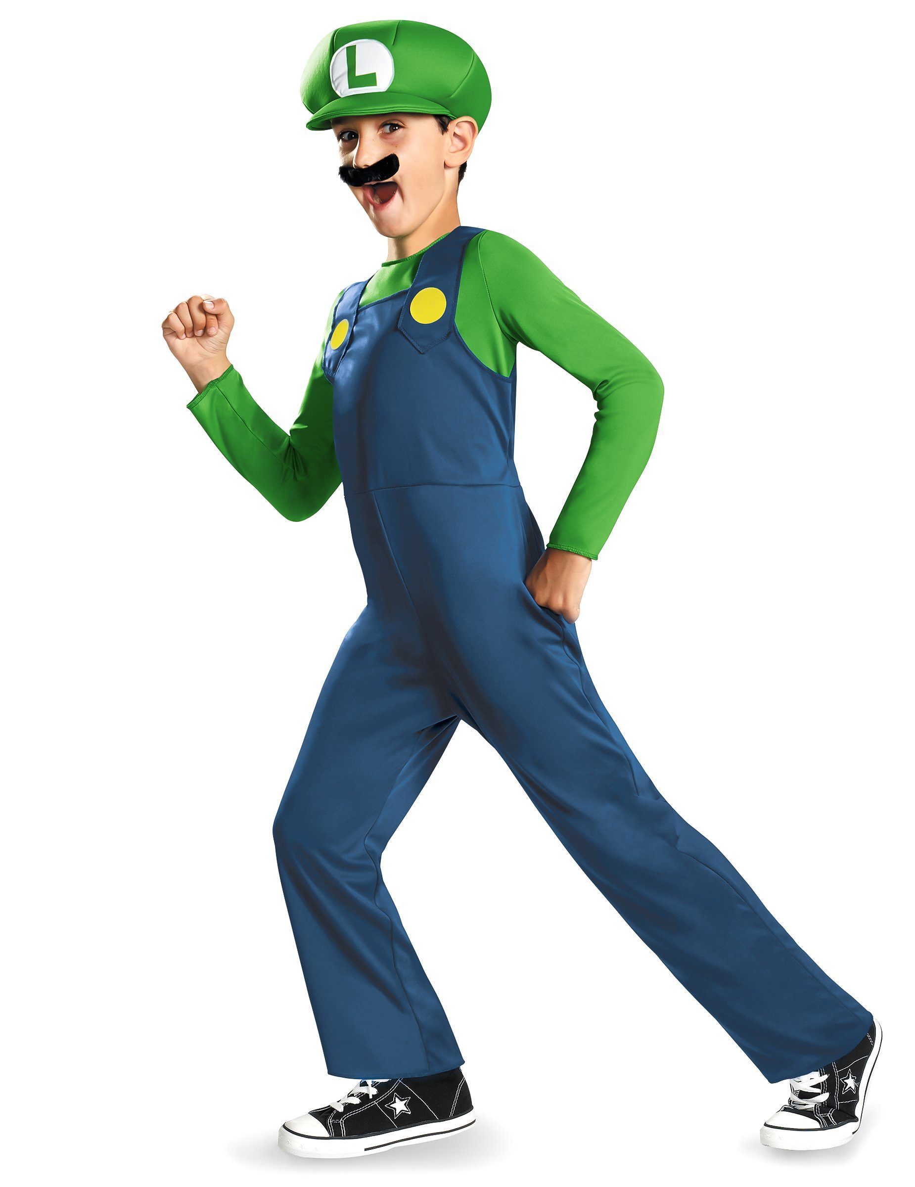 Disguise Kostüm Luigi Kinderkostüm Super Mario grün-blau