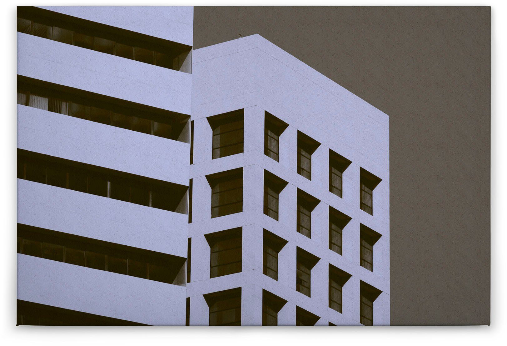 skyscraper, St), Leinwandbild A.S. Création Bild (1 Grafisch grau Gebäude Modern Keilrahmen lila,