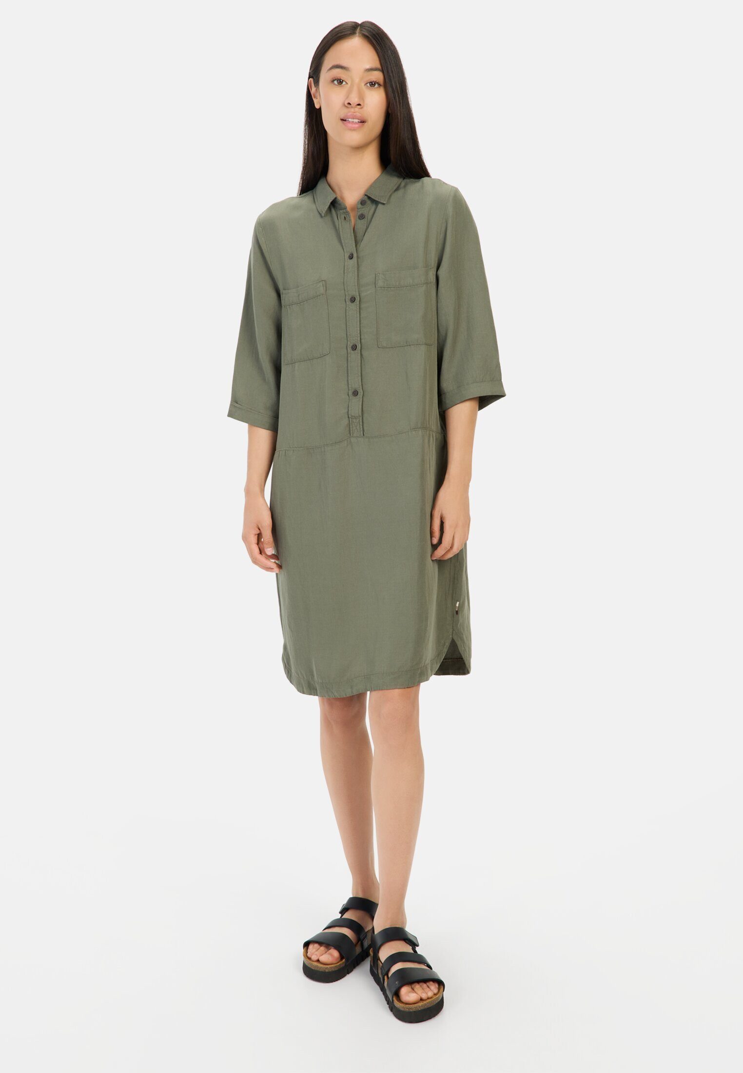 camel active Shirtkleid mit Hemdkragen Dreiviertelarm Hemdblusenkragen günstig online kaufen
