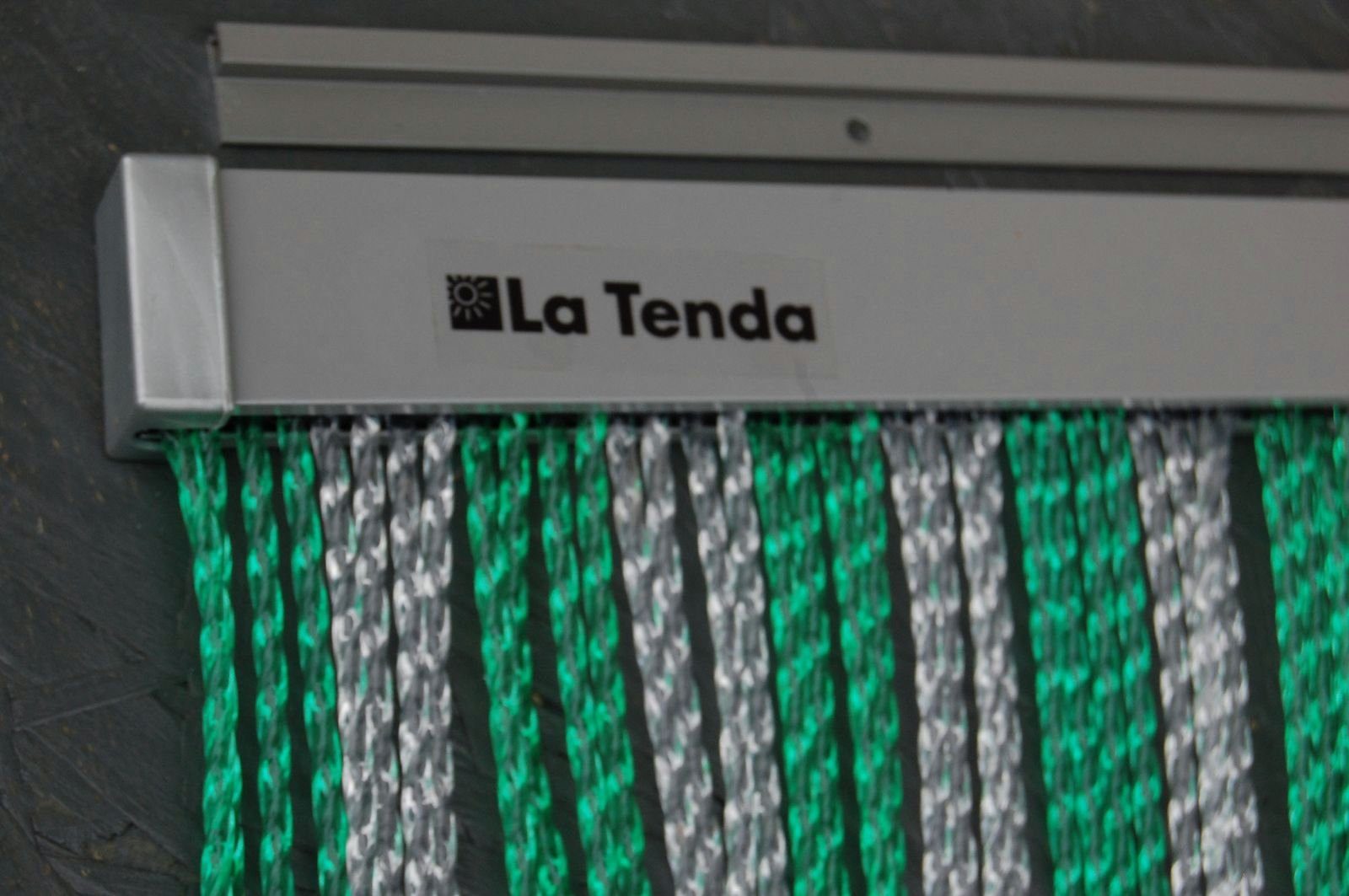 individuell Länge RIMINI Streifenvorhang 90 grün, Insektenschutz-Vorhang - Breite cm, Tenda 210 kürzbar La x La Tenda 2 und PVC