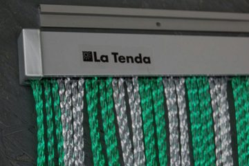 La Tenda Insektenschutz-Vorhang La Tenda RIMINI 2 Streifenvorhang grün, 90 x 210 cm, PVC - Länge und Breite individuell kürzbar