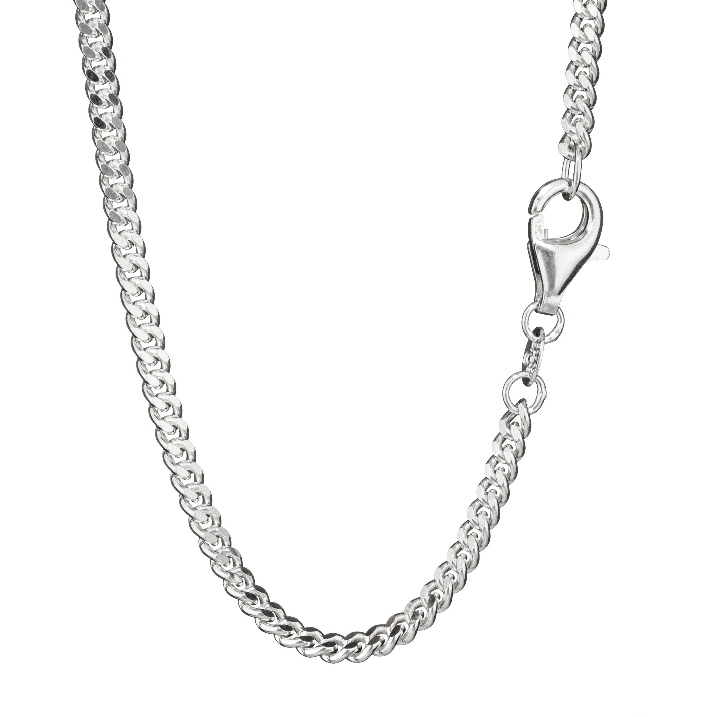 NKlaus Panzerkette Silberkette 40cm Panzerkette diamantiert 925 Silbe (1 St günstig online kaufen