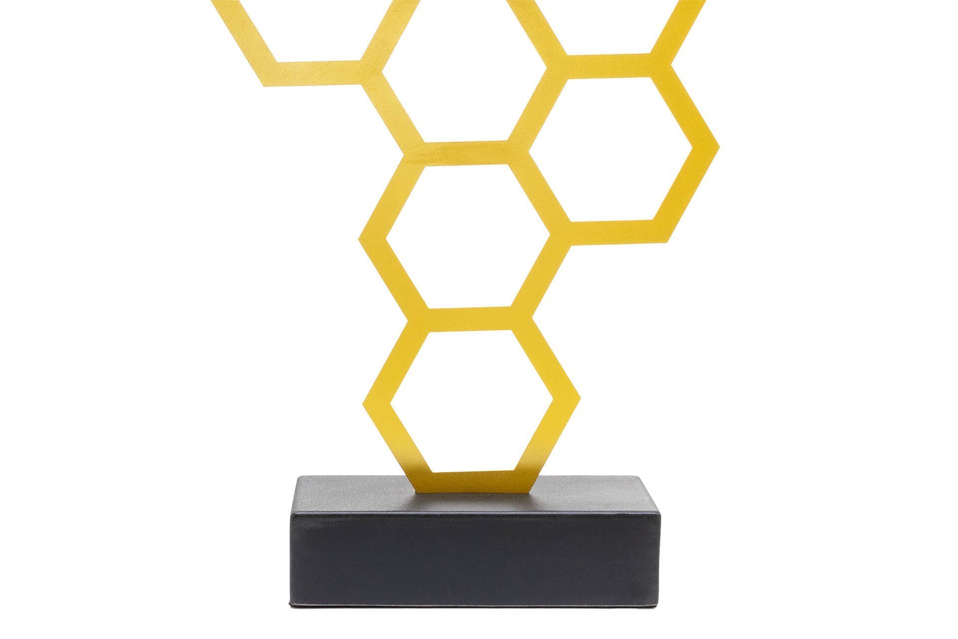KUNSTLOFT Dekofigur Goldener Honig handgefertigte cm, 53x45x11 Kunststein Figur aus